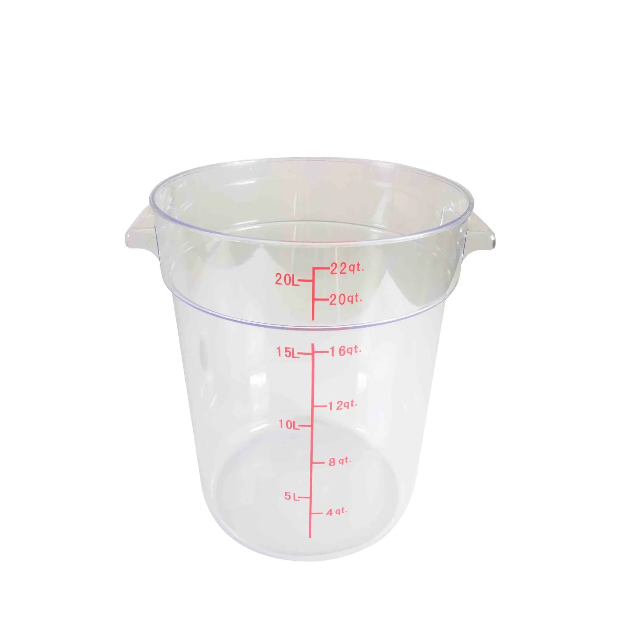 Thunder Group 22 qt, 12-2/5" Diameter x 14-7/8" Height, Round Food Storage Container, Clear Color, Polycarbonate, withstand temperature from -40°F up to 210°F, Dishwasher Safe, Break-Resistant, Shatter-Resistant, No Microwave, No Oven, NSF by Thunder Group (thunder-group-22-qt-12-2-5-diameter-x-14-7-8-height-round-food-storage-container-clear-color-polycarbonate-withstand-temperature-from-40-f-up-to-210-f-dishwasher-safe-break-resistant-shatter-resistant-no-microwave-no-oven-nsf)