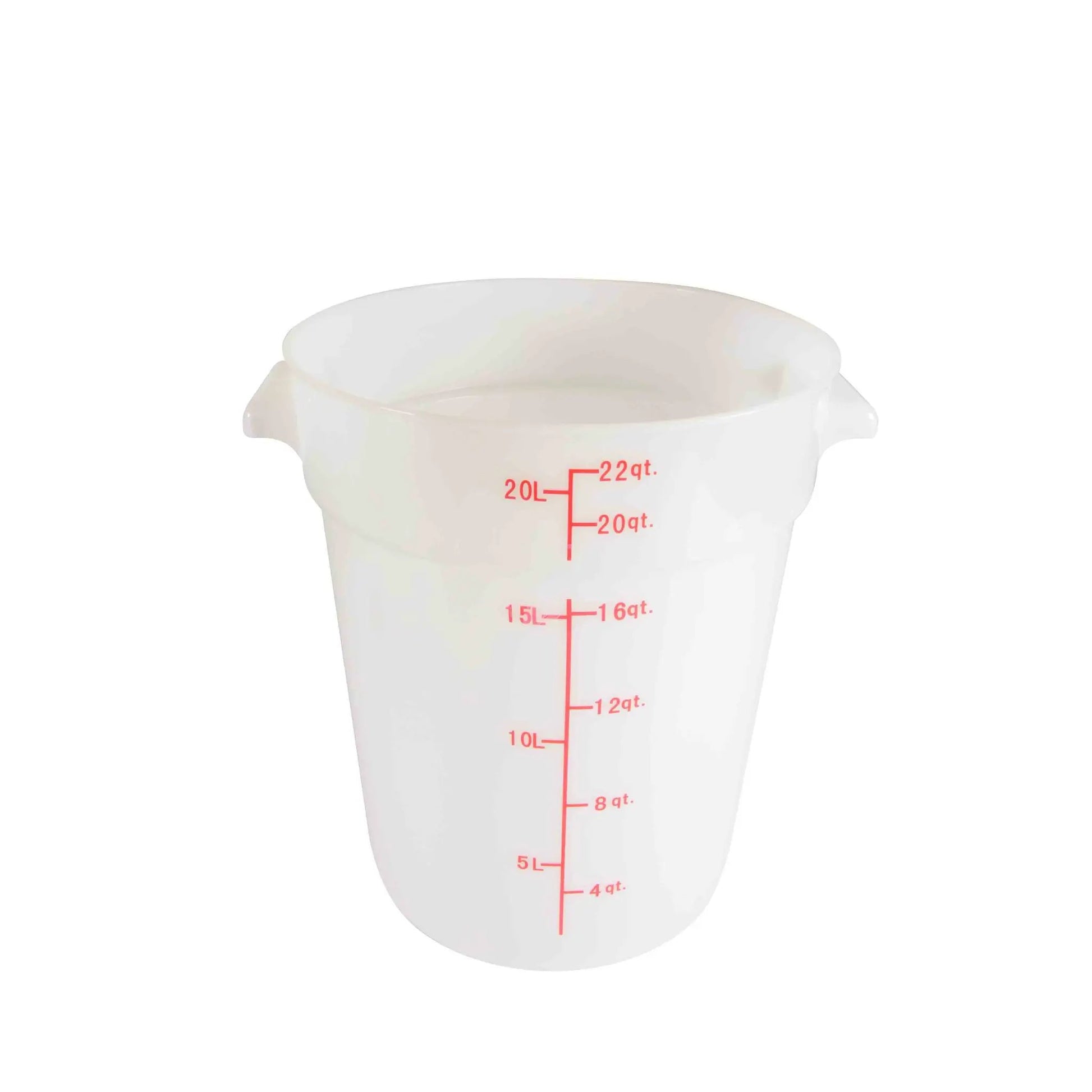 Thunder Group 22 qt, 12-2/5" Diameter x 14-7/8" Height, Round Food Storage Container, White Color, Polypropylene, withstand temperature from -40°F up to 160°F, Dishwasher Safe, No Microwave, No Oven, NSF by Thunder Group (thunder-group-22-qt-12-2-5-diameter-x-14-7-8-height-round-food-storage-container-white-color-polypropylene-withstand-temperature-from-40-f-up-to-160-f-dishwasher-safe-no-microwave-no-oven-nsf)