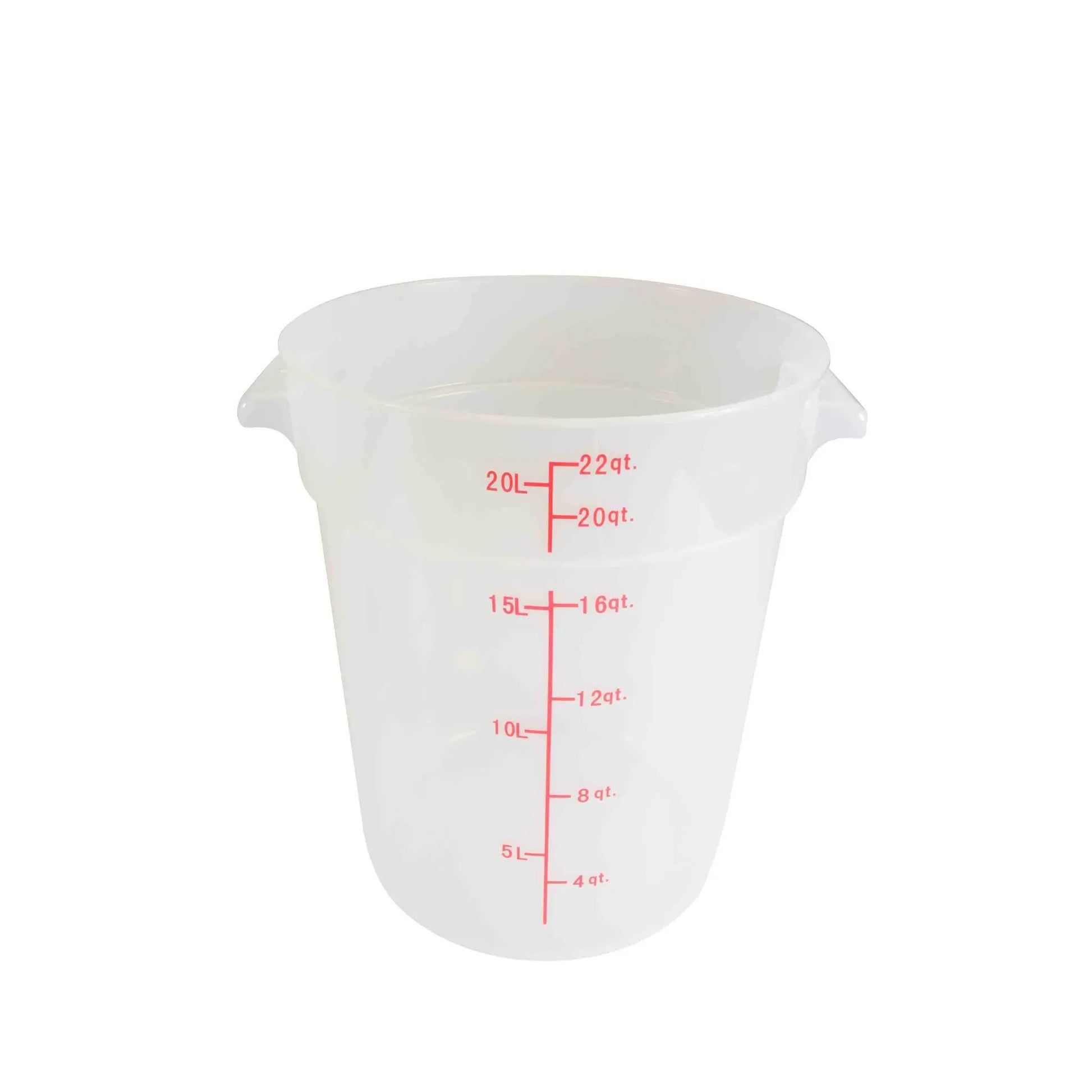 Thunder Group 22 qt, 12-2/5" Diameter x 14-7/8" Height, Round Food Storage Container, Translucent, Polypropylene, withstand temperature from -40°F up to 160°F, Dishwasher Safe, No Microwave, No Oven, NSF by Thunder Group (thunder-group-22-qt-12-2-5-diameter-x-14-7-8-height-round-food-storage-container-translucent-polypropylene-withstand-temperature-from-40-f-up-to-160-f-dishwasher-safe-no-microwave-no-oven-nsf)
