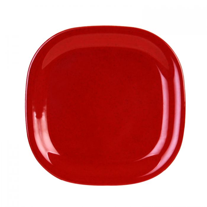 Thunder Group PS3010RD, 11" X 11" ROUND SQUARE PLATE, PASSION RED, Melamine, NSF, Case Pack of 12