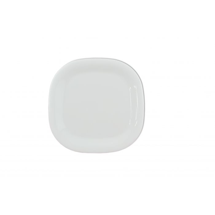 Thunder Group PS3014W, 14" X 14" ROUND SQUARE PLATE, PASSION WHITE, Melamine, NSF, Case Pack of 6