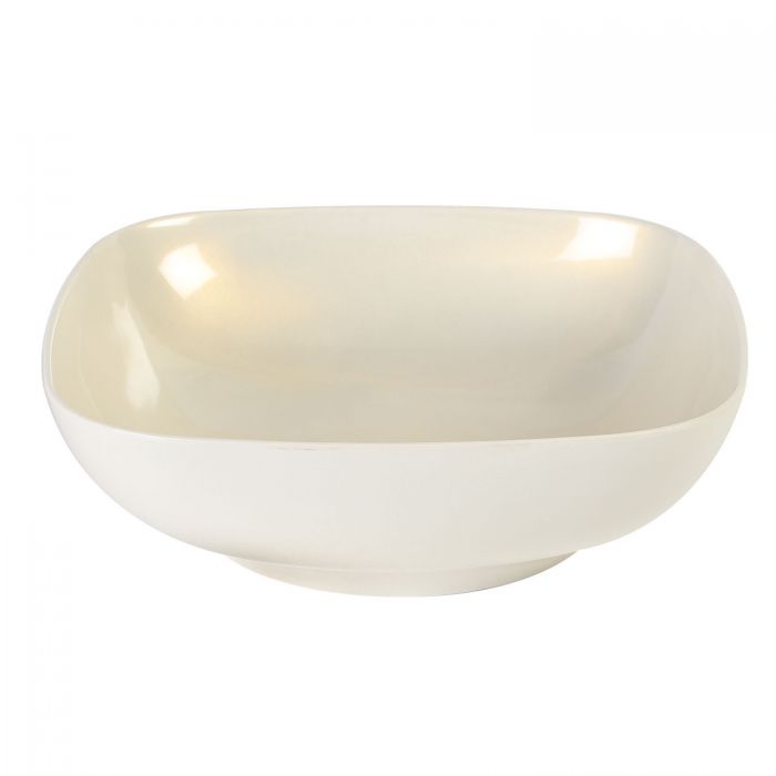 Thunder Group PS3111V, 128 OZ, 11" X 11" ROUND SQUARE BOWL, 3 1/2" DEEP, PASSION PEARL, Melamine, NSF, Case Pack of 6