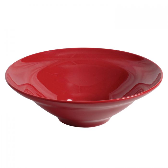 Thunder Group PS6013RD, 70 OZ, 13" SALAD BOWL, 4 1/8" DEEP, PASSION RED, Melamine, NSF, Case Pack of 4