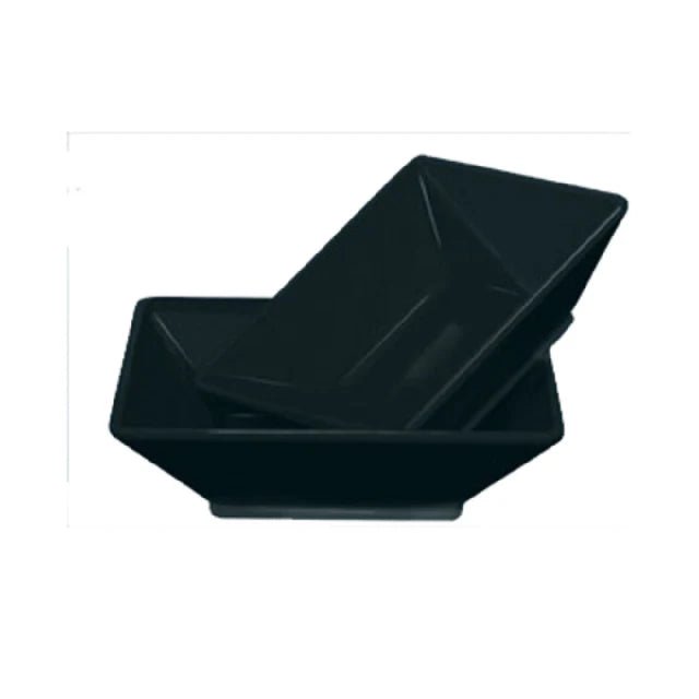 Yanco RM - 307BK Rome Square Deep Bowl, 22 oz Capacity, 7" Length, 7" Width, 2" Height, Melamine, Black Color, Pack of 48