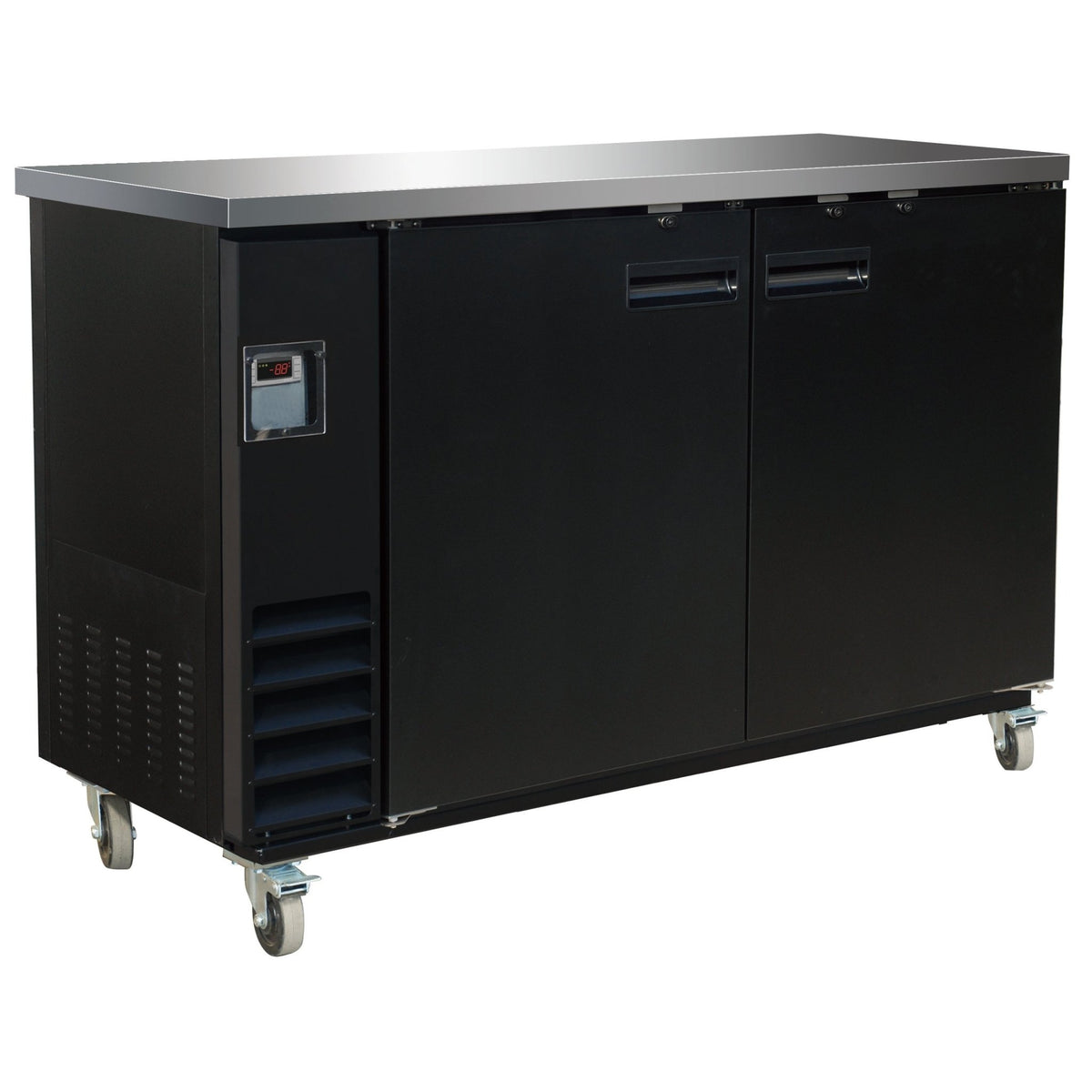 Serv-Ware BB3-24-HC 61" Black Show Depth Back Bar Cooler