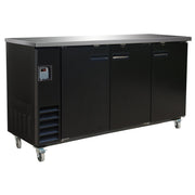 Serv-Ware BB4-24-HC 73" Black Show Depth Back Bar Cooler