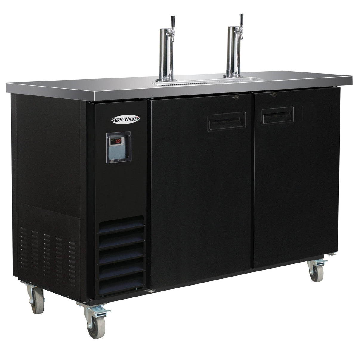Serv-Ware DD49-2-HC 49" Beer Dispenser - 2 Towers, 2 Faucets