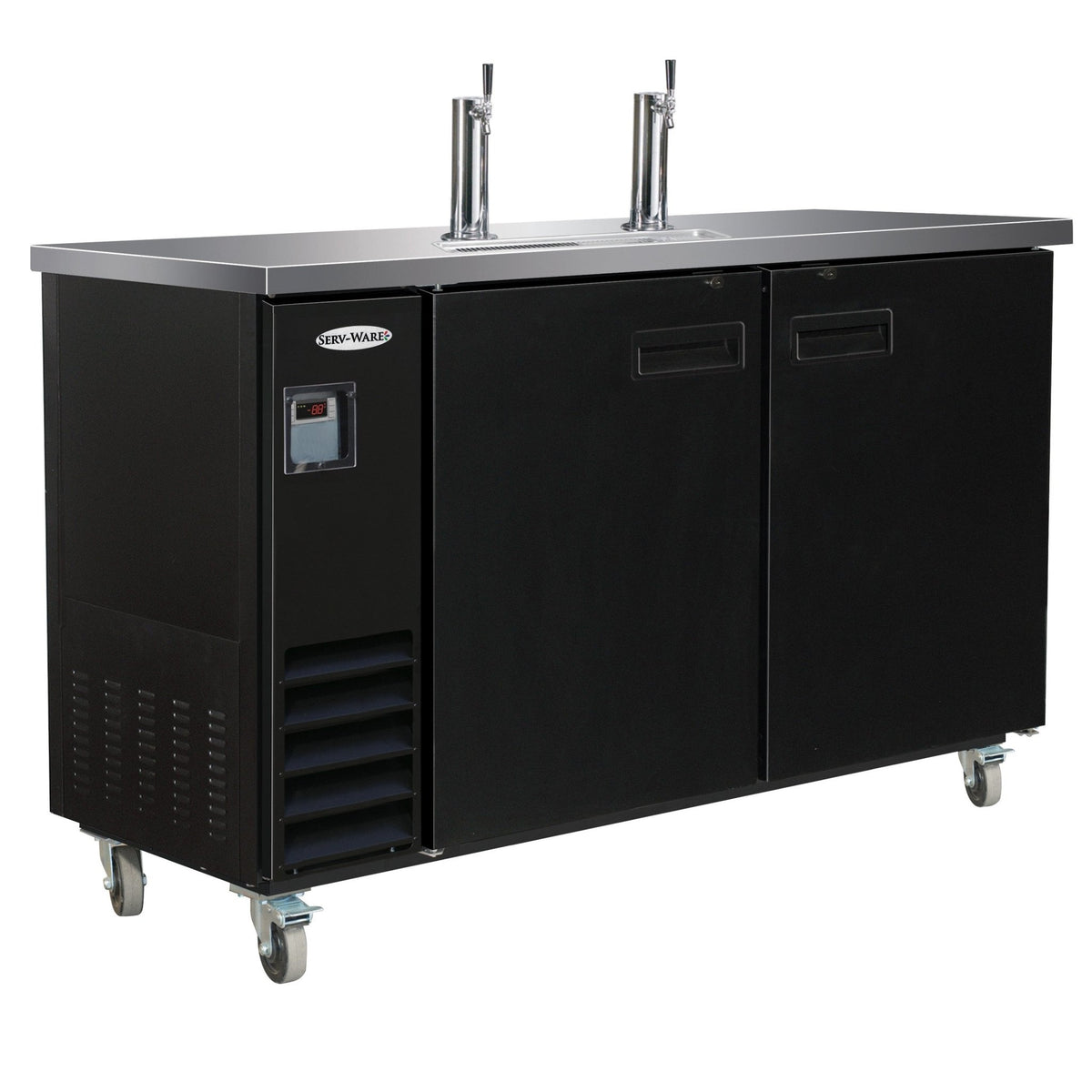 Serv-Ware DD61-2-HC 61" Beer Dispenser - 2 Towers, 2 Faucets