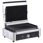 Serv-Ware EPG-100GG Single Panini Grill - Grooved Top & Bottom