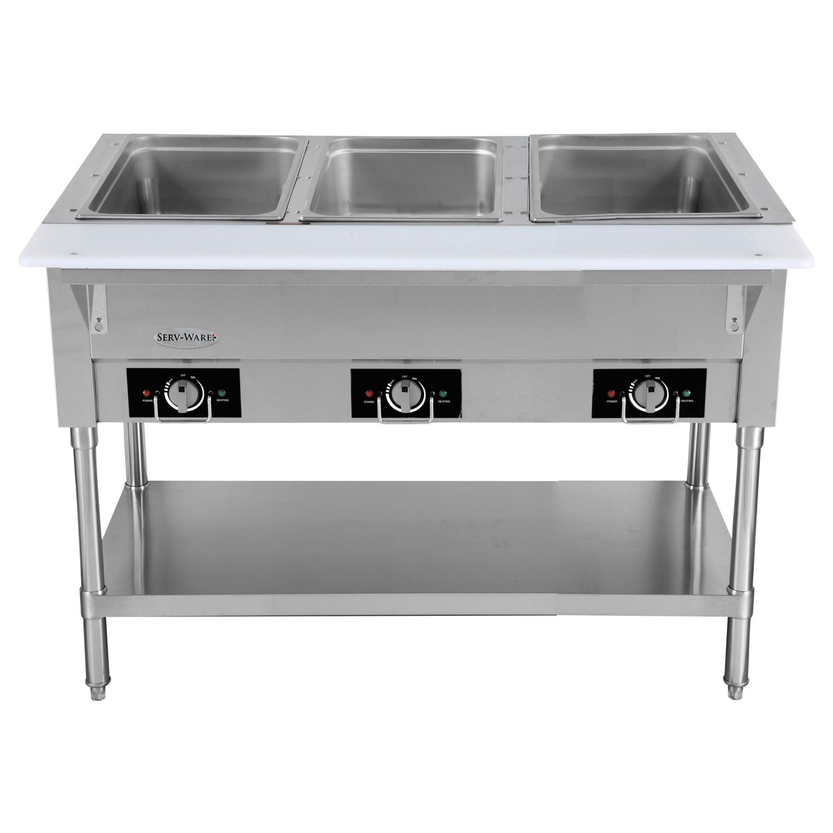Serv-Ware EST3-1 3 Open Well Electric Steam Table