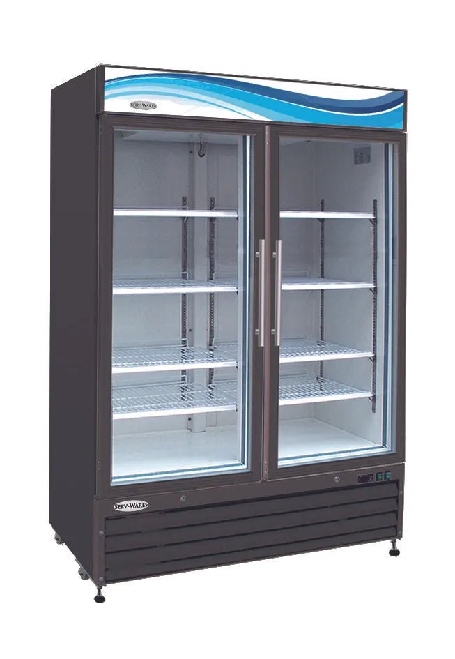Serv - Ware GF48B - HC 56" Two Glass Door Freezer Merchandiser