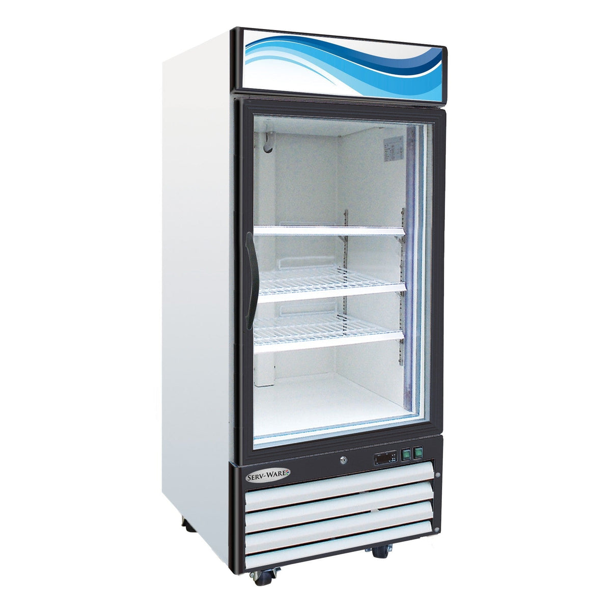 Serv-Ware GR16-HC One (1) Glass Door Merchandiser Refrigerator, White Cabinet
