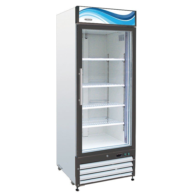 Serv-Ware GR23-HC One (1) Glass Door Merchandiser Refrigerator, White Cabinet