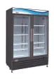 Serv - Ware GR48B - HC 56" Two Section Merchandiser Refrigerator with Glass Door