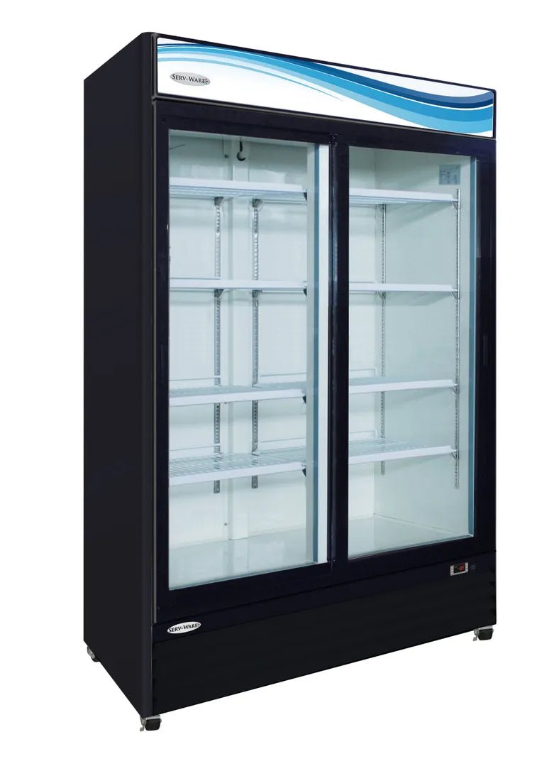 Serv - Ware GR48SB - HC 56" Two Section Merchandiser Refrigerator with Glass Door