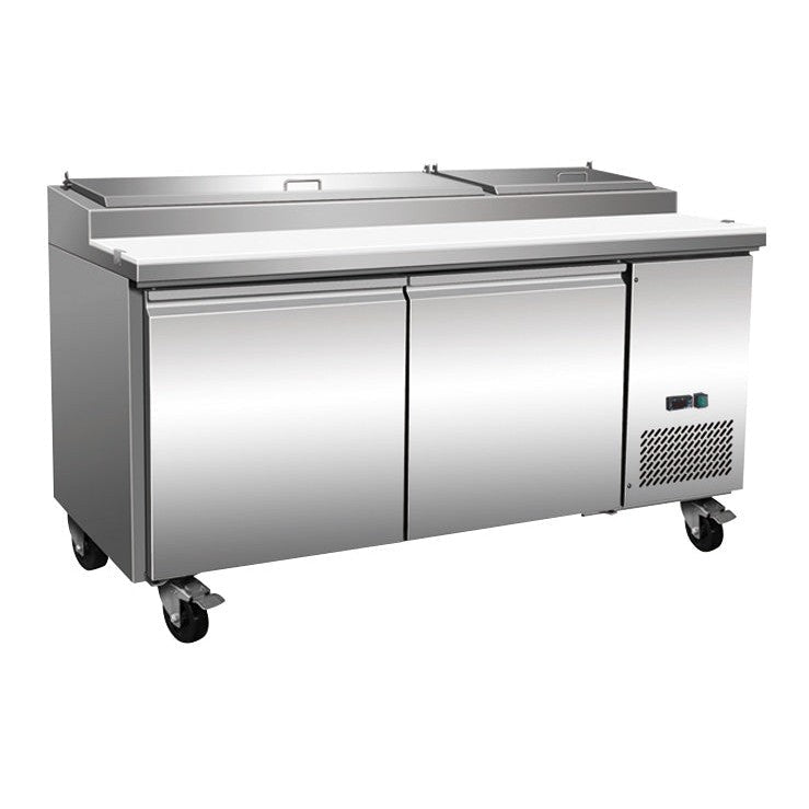 Serv-Ware PP71-9-HC 71" Pizza Prep Table, 9 Pans, 71" W