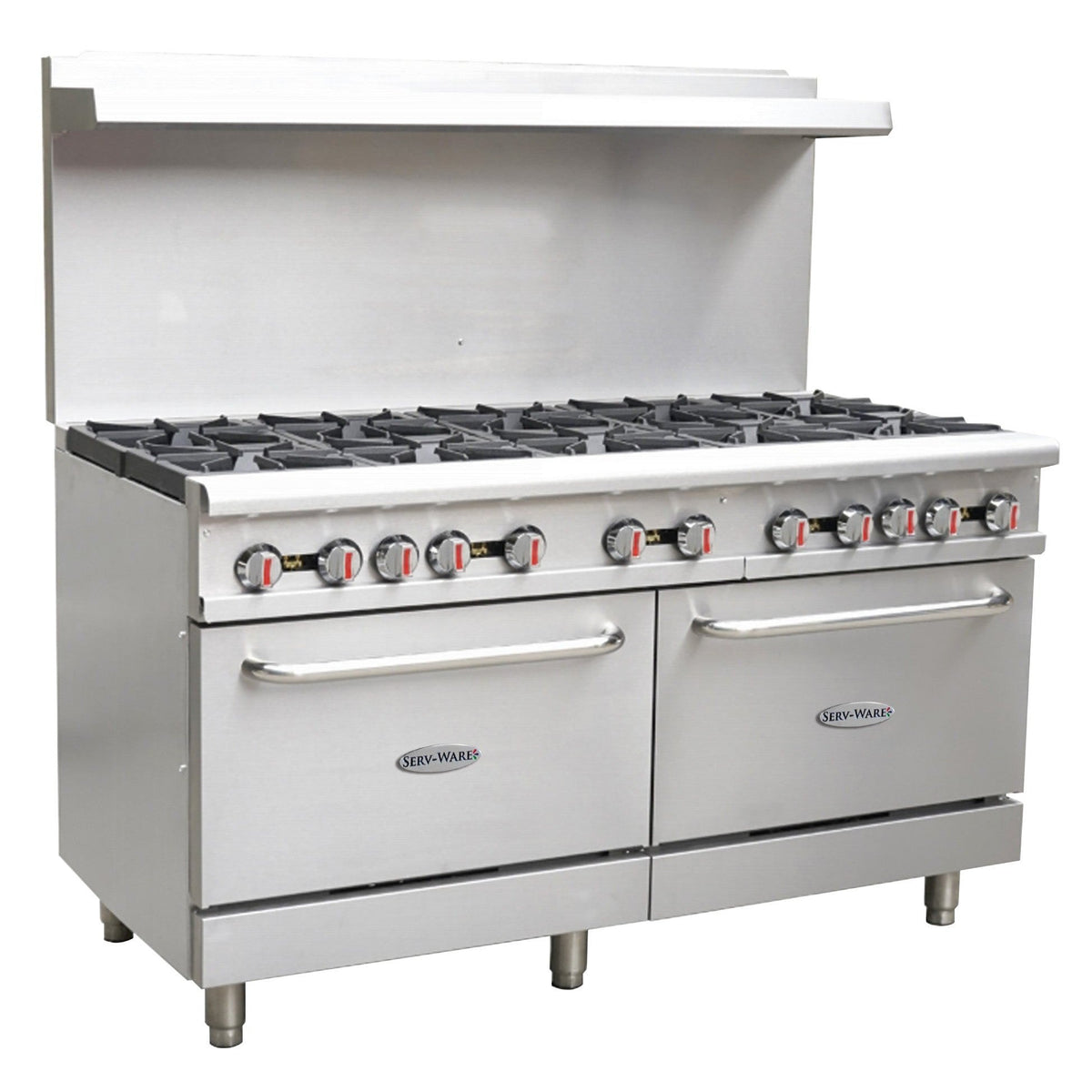 Serv-Ware SGR-10B 60" Gas Range w/ Ten (10) Open Burners