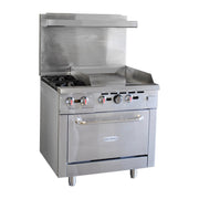 Serv-Ware SGR-2B-24G 36" Range w/ Two (2) Open Burners & 24" Griddle