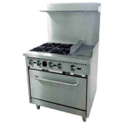 Serv-Ware SGR-4B-12G 36" Range w/ Four (4) Open Burners & 12" Griddle