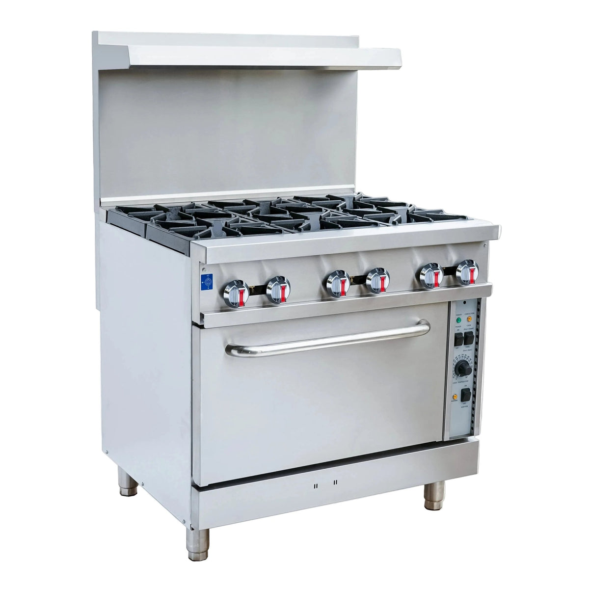 Serv-Ware SGR-6B-C 36" Gas Range w/ Six (6) Open Burners & Convection Oven