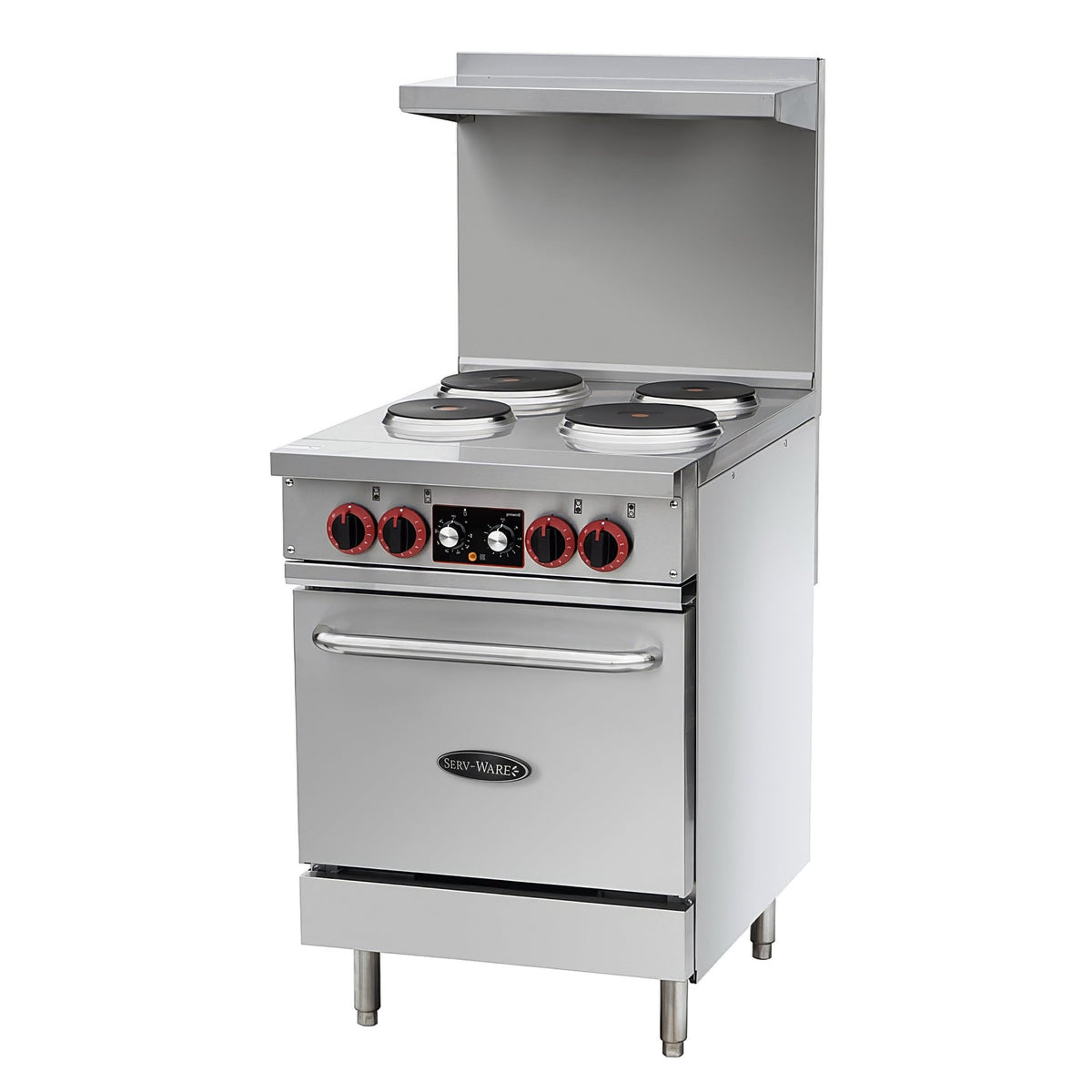 Serv-Ware SWER-24 24" Electric Range with Standard Oven, 4 Burners