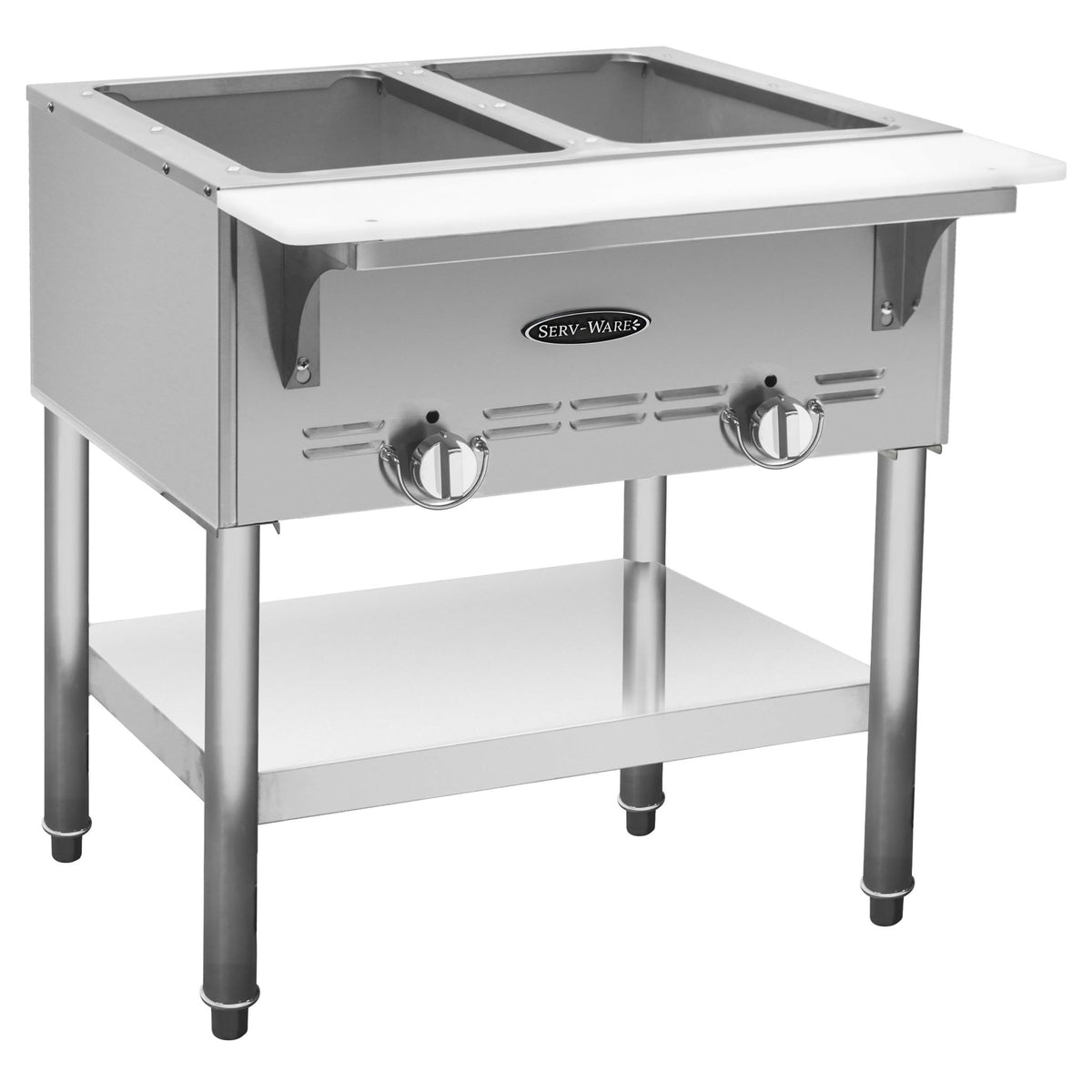 Serv-Ware SWGST-2 2 Bay Steam Table, Natural Gas