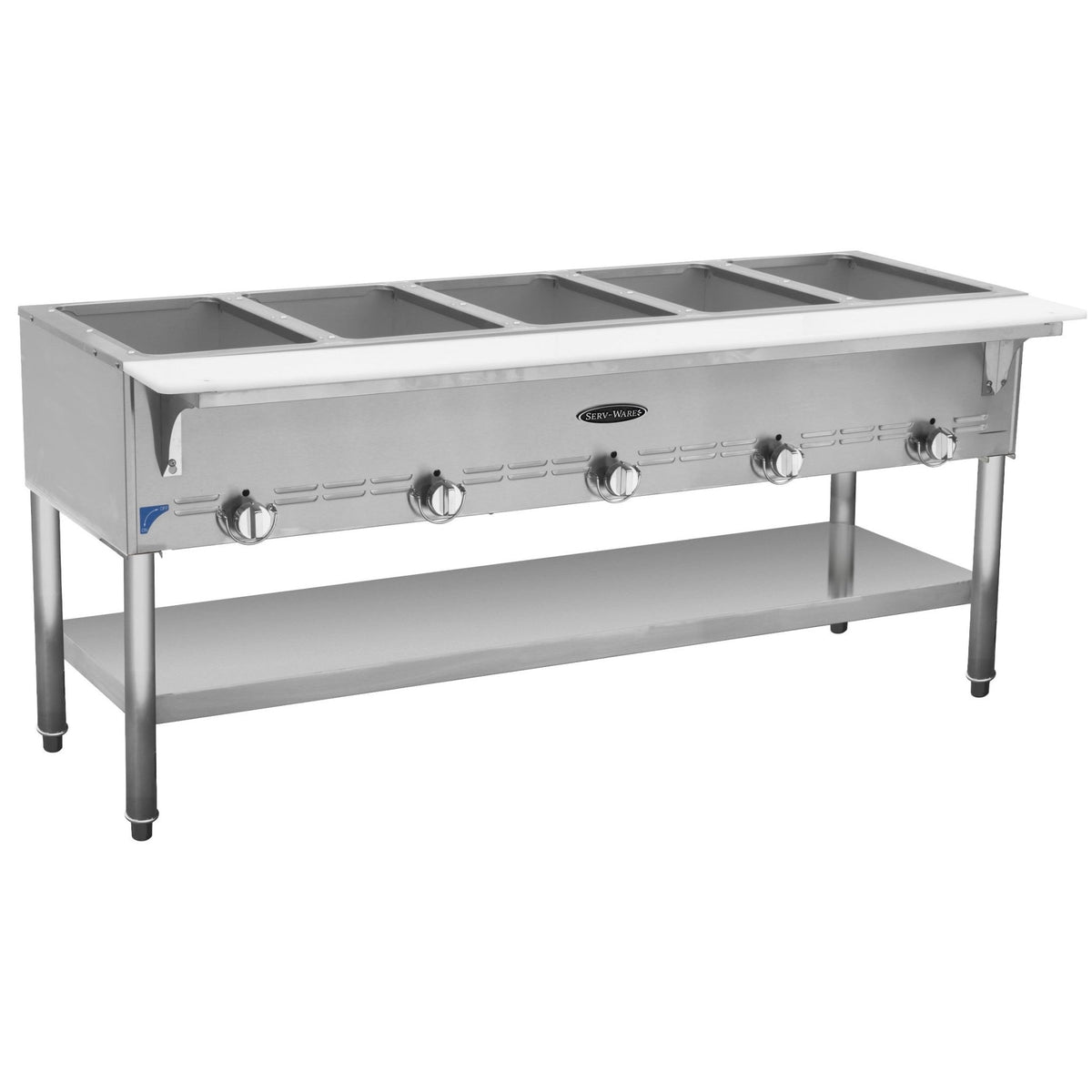 Serv-Ware SWGST-5 5 Bay Steam Table, Natural Gas