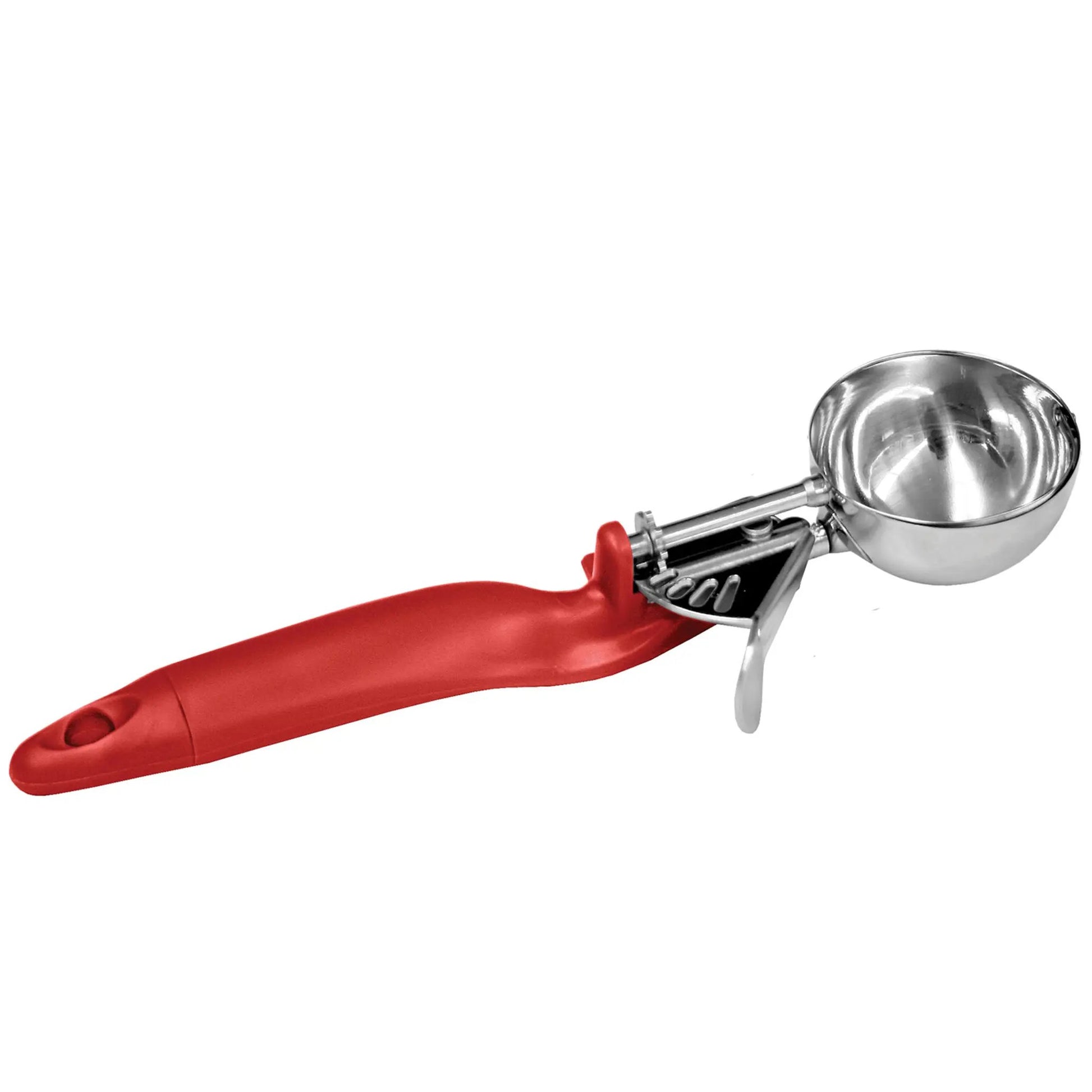 Thunder Group 1-1/3 oz, No. 24, 9-1/2" x 3" x 1-3/8", Lever Disher, Red Color, Stainless Steel 18/8, 304 Material, Polypropylene Ergonomic Handle, Color Coded, Dishwasher Safe, Accurate Portion, Easy to Clean, NSF by Thunder Group (thunder-group-1-1-3-oz-no-24-9-1-2-x-3-x-1-3-8-lever-disher-red-color-stainless-steel-18-8-304-material-polypropylene-ergonomic-handle-color-coded-dishwasher-safe-accurate-portion-easy-to-clean-nsf)