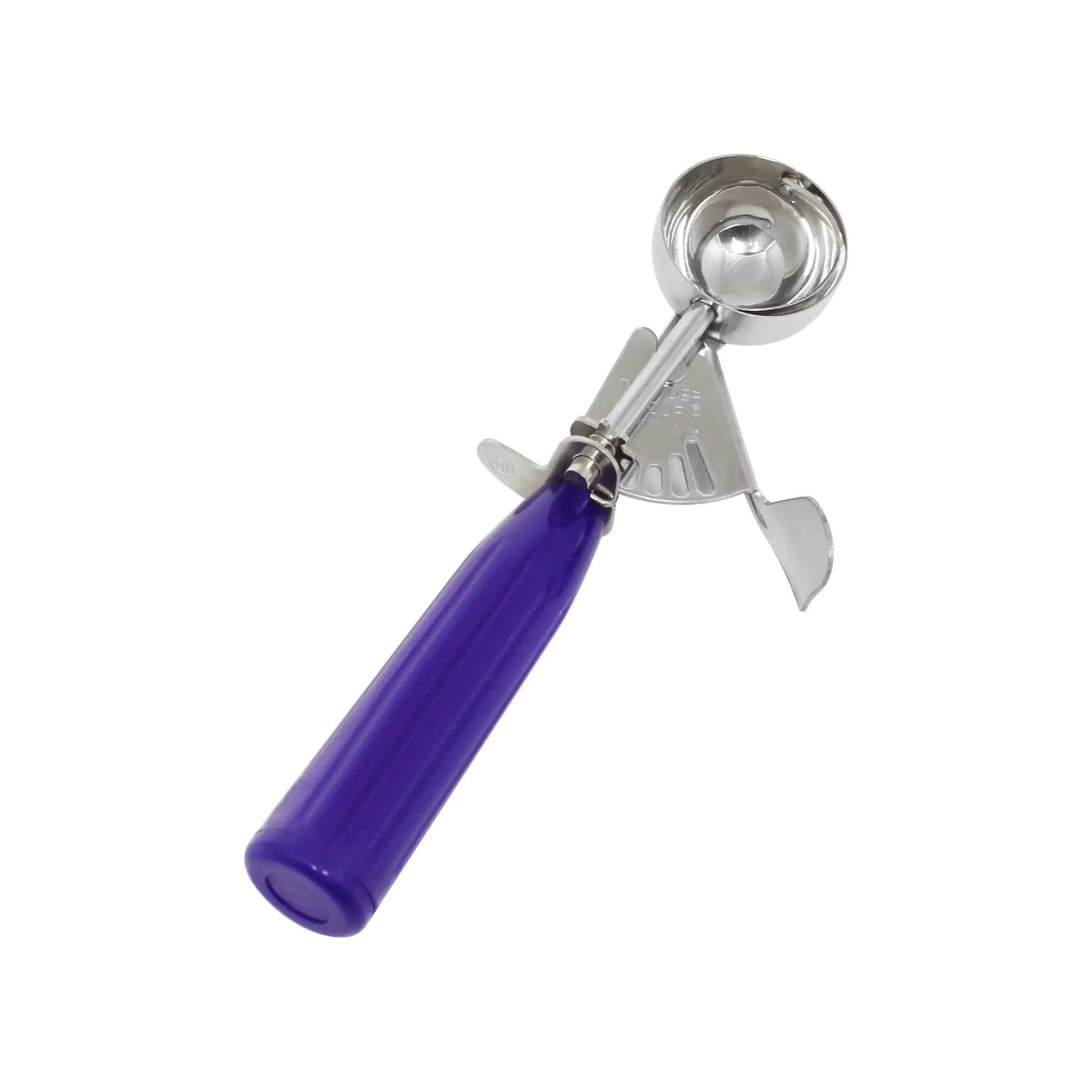 Thunder Group 3/4 oz, No. 40, 7-7/8" x 2-5/8" x 1-1/8", Ice Cream Disher, Orchid Color, Stainless Steel 18/8, 304 Material, Polypropylene Handle, Color Coded, Dishwasher Safe, Accurate Portion, Easy to Clean, NSF by Thunder Group (thunder-group-3-4-oz-no-40-7-7-8-x-2-5-8-x-1-1-8-ice-cream-disher-orchid-color-stainless-steel-18-8-304-material-polypropylene-handle-color-coded-dishwasher-safe-accurate-portion-easy-to-clean-nsf)