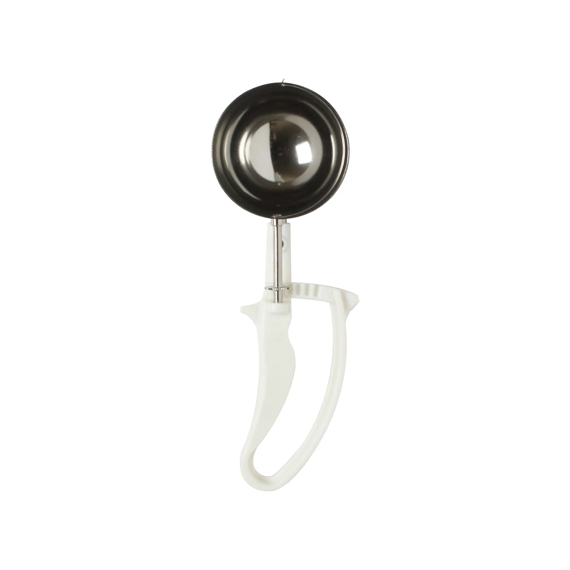 Thunder Group 5-1/3 oz, No. 6, 9-1/2" x 3" x 1-5/8", Disher, White Color, Stainless Steel 18/8, 304 Material with Acetal Copolymer Easy Grip Handle, Color Coded, Dishwasher Safe, One-Piece Construction, Accurate Portion, Easy to Clean, NSF by Thunder Group (thunder-group-5-1-3-oz-no-6-9-1-2-x-3-x-1-5-8-disher-white-color-stainless-steel-18-8-304-material-with-acetal-copolymer-easy-grip-handle-color-coded-dishwasher-safe-one-piece-construction-accurate-portion-easy-to-clean-nsf)