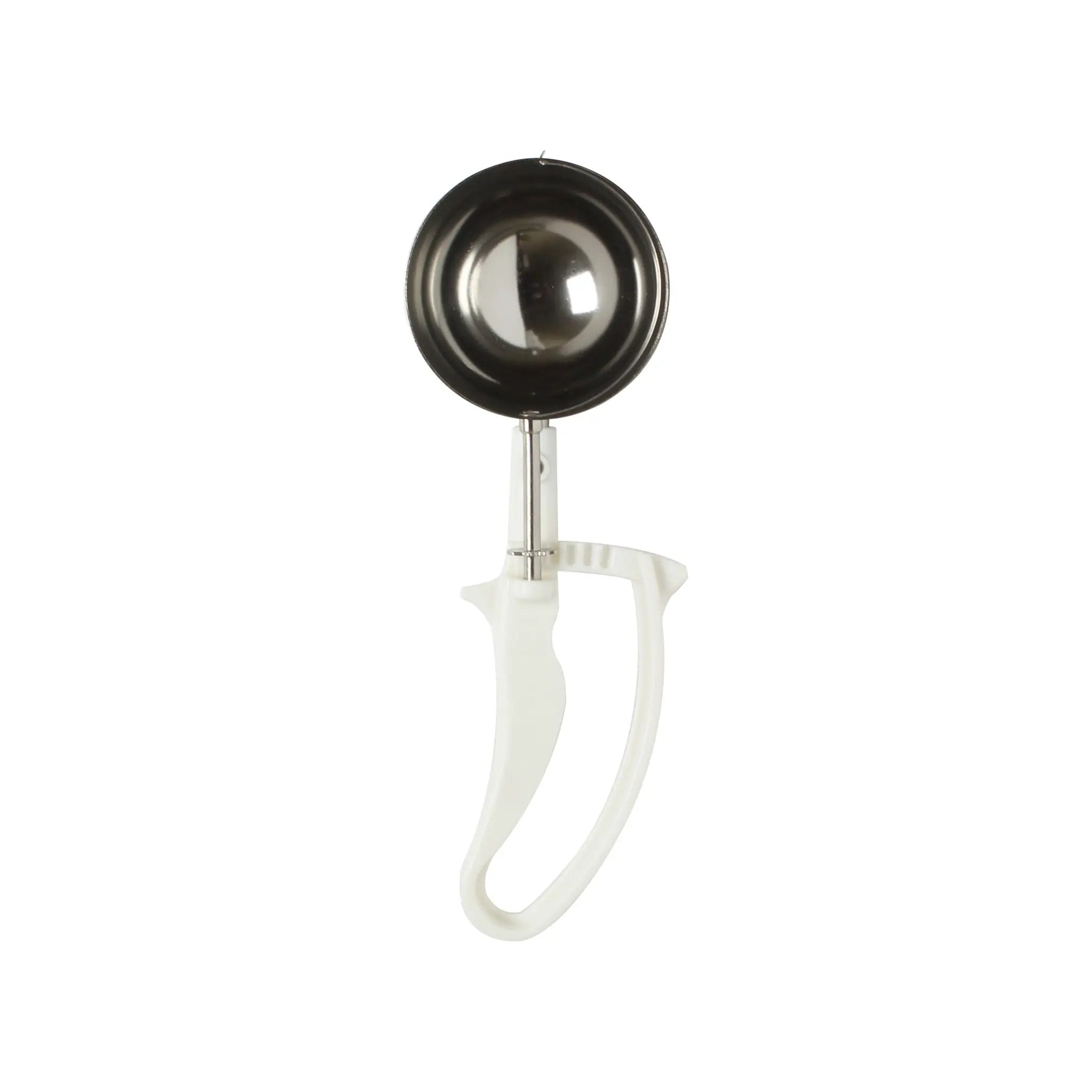 Thunder Group 5-1/3 oz, No. 6, 9-1/2" x 3" x 1-5/8", Disher, White Color, Stainless Steel 18/8, 304 Material with Acetal Copolymer Easy Grip Handle, Color Coded, Dishwasher Safe, One-Piece Construction, Accurate Portion, Easy to Clean, NSF by Thunder Group (thunder-group-5-1-3-oz-no-6-9-1-2-x-3-x-1-5-8-disher-white-color-stainless-steel-18-8-304-material-with-acetal-copolymer-easy-grip-handle-color-coded-dishwasher-safe-one-piece-construction-accurate-portion-easy-to-clean-nsf)