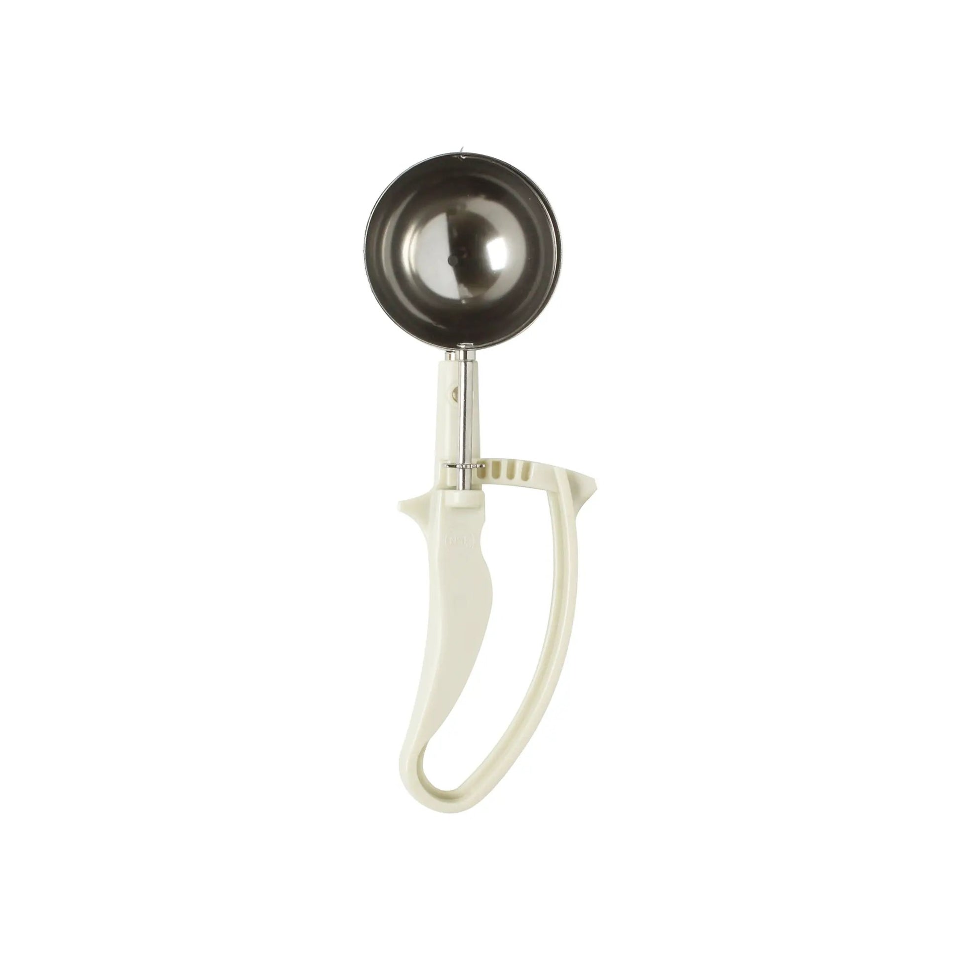 Thunder Group 3-1/4 oz, No. 10, 9" x 3" x 1-1/2", Disher, Ivory Color, Stainless Steel 18/8, 304 Material with Acetal Copolymer Easy Grip Handle, Color Coded, Dishwasher Safe, One-Piece Construction, Accurate Portion, Easy to Clean, NSF by Thunder Group (thunder-group-3-1-4-oz-no-10-9-x-3-x-1-1-2-disher-ivory-color-stainless-steel-18-8-304-material-with-acetal-copolymer-easy-grip-handle-color-coded-dishwasher-safe-one-piece-construction-accurate-portion-easy-to-clean-nsf)