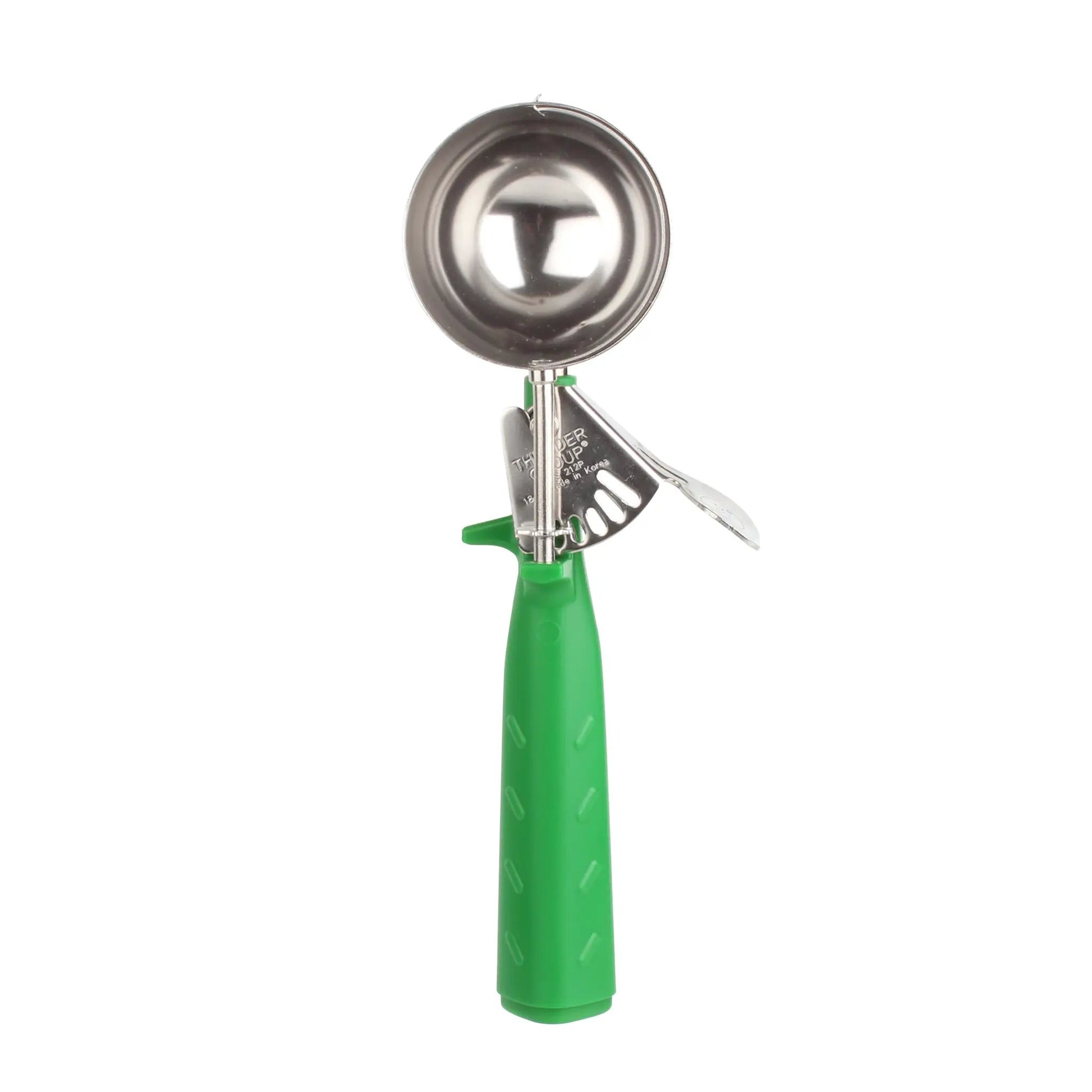 Thunder Group 2-2/3 oz, No. 12, 9-1/4" x 3-1/8" x 1-1/2", Disher, Green Color, Stainless Steel 18/8, 304 Material with Polypyrene Triangle Handle, Color Coded, Dishwasher Safe, One-Piece Construction, Accurate Portion, Easy to Clean, NSF by Thunder Group (thunder-group-2-2-3-oz-no-12-9-1-4-x-3-1-8-x-1-1-2-disher-green-color-stainless-steel-18-8-304-material-with-polypyrene-triangle-handle-color-coded-dishwasher-safe-one-piece-construction-accurate-portion-easy-to-clean-nsf)