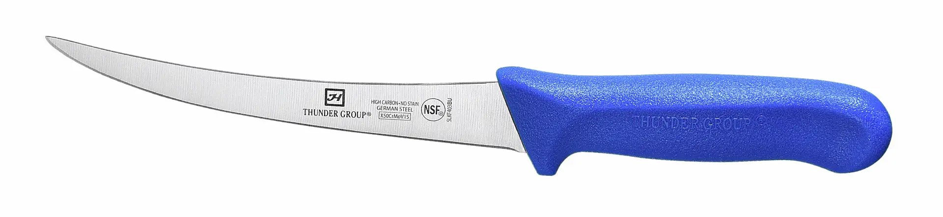 Thunder Group Boning Knife, 6" Blade, Blue Polypropylene Handles, German Steel, NSF by Thunder Group (thunder-group-boning-knife-6-blade-blue-polypropylene-handles-german-steel-nsf)