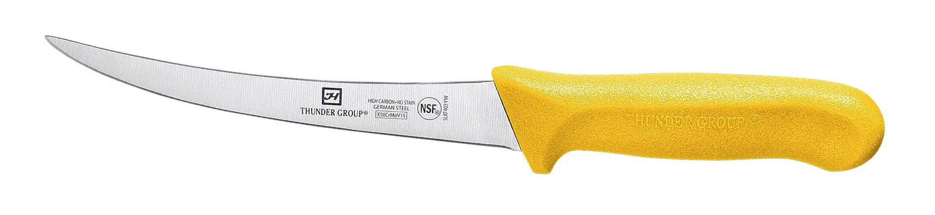 Thunder Group Boning Knife, 6" Blade, Yellow Polypropylene Handles, German Steel, NSF by Thunder Group (thunder-group-boning-knife-6-blade-yellow-polypropylene-handles-german-steel-nsf)