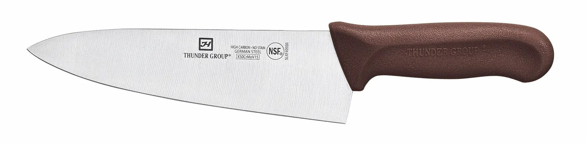 Thunder Group Chef's Knife, 8" Blade, Brown Polypropylene Handles, German Steel, NSF by Thunder Group (thunder-group-chefs-knife-8-blade-brown-polypropylene-handles-german-steel-nsf)