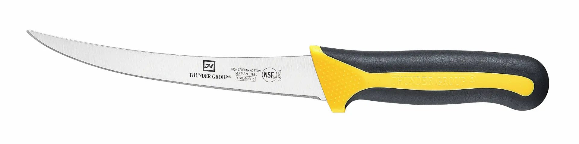 Thunder Group Boning Knife, 6" Blade, Curved, Soft-Grip Handles, German Steel, NSF by Thunder Group (thunder-group-boning-knife-6-blade-curved-soft-grip-handles-german-steel-nsf)