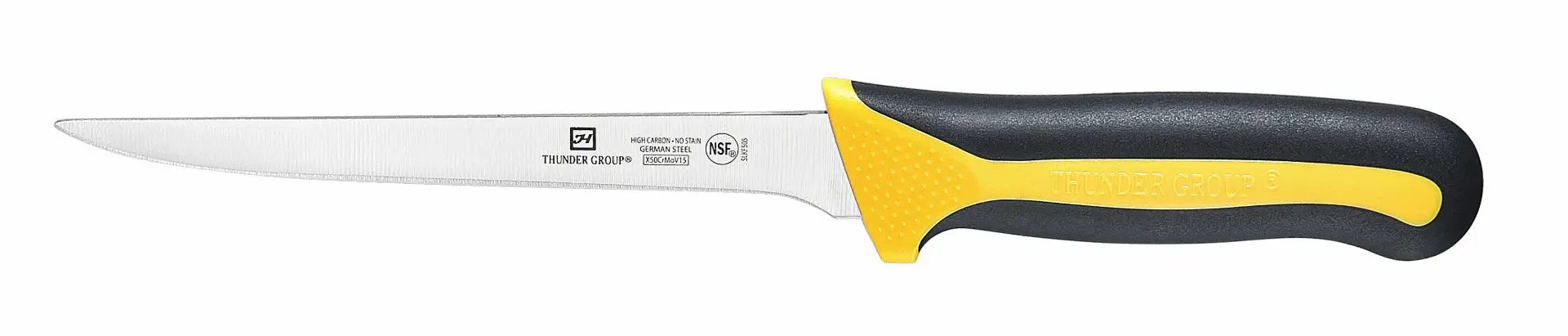 Thunder Group Boning Knife, 6" Blade, Narrow, Soft-Grip Handles, German Steel, NSF by Thunder Group (thunder-group-boning-knife-6-blade-narrow-soft-grip-handles-german-steel-nsf)
