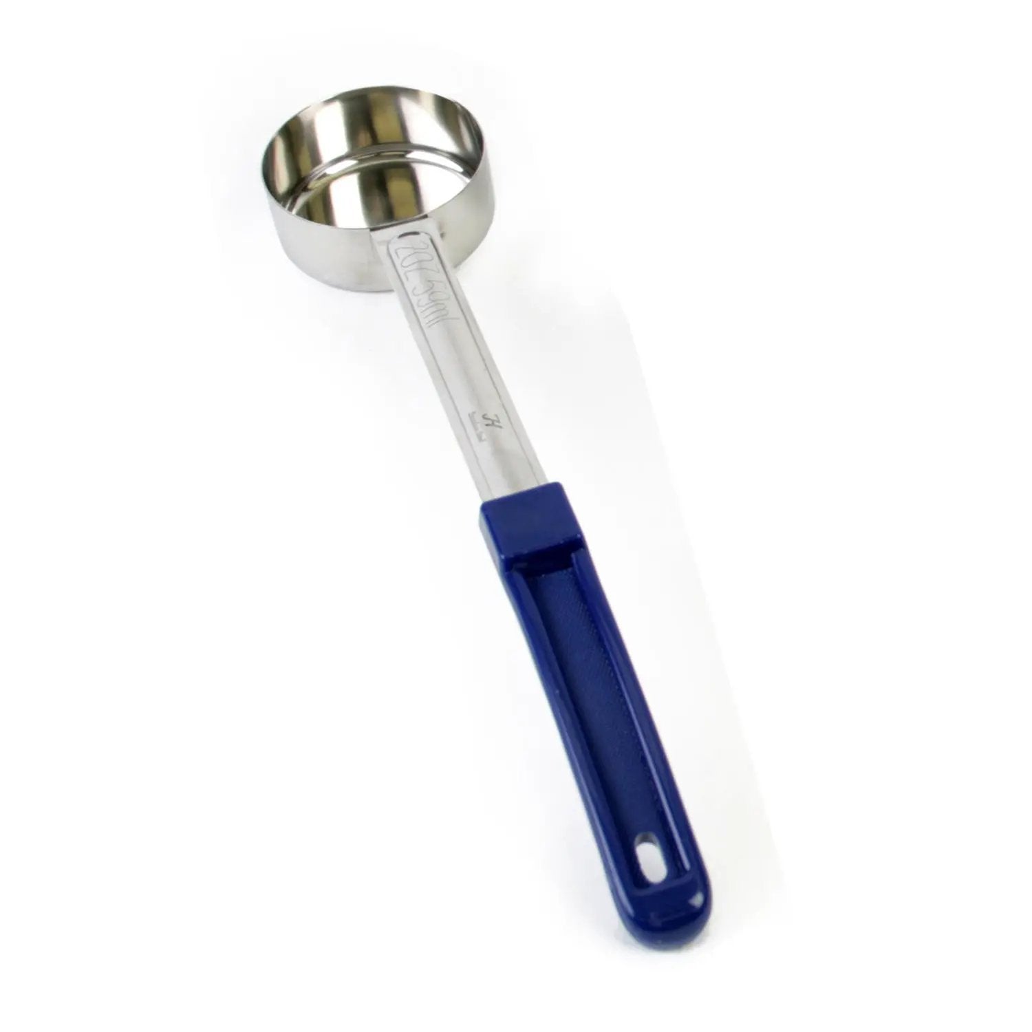 Thunder Group 2 oz, 13" x 2-5/8" x 1-3/4", Solid Portion Controller, Blue Color, Stainless Steel Body (1mm Thickness) with Polypropylene Handle, Color Coded, Dishwasher Safe, Each Grip Surface, Two-Piece Construction by Thunder Group (thunder-group-2-oz-13-x-2-5-8-x-1-3-4-solid-portion-controller-blue-color-stainless-steel-body-1mm-thickness-with-polypropylene-handle-color-coded-dishwasher-safe-each-grip-surface-two-piece-construction)