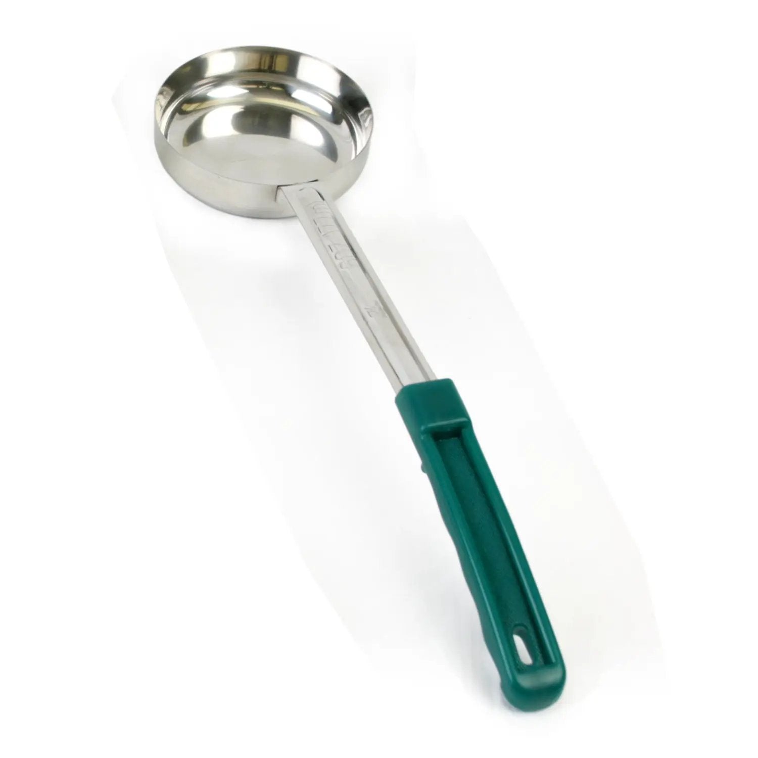 Thunder Group 6 oz, 14-3/4" x 4" x 1-3/4", Solid Portion Controller, Green Color, Stainless Steel Body (1mm Thickness) with Polypropylene Handle, Color Coded, Dishwasher Safe, Each Grip Surface, Two-Piece Construction by Thunder Group (thunder-group-6-oz-14-3-4-x-4-x-1-3-4-solid-portion-controller-green-color-stainless-steel-body-1mm-thickness-with-polypropylene-handle-color-coded-dishwasher-safe-each-grip-surface-two-piece-construction)