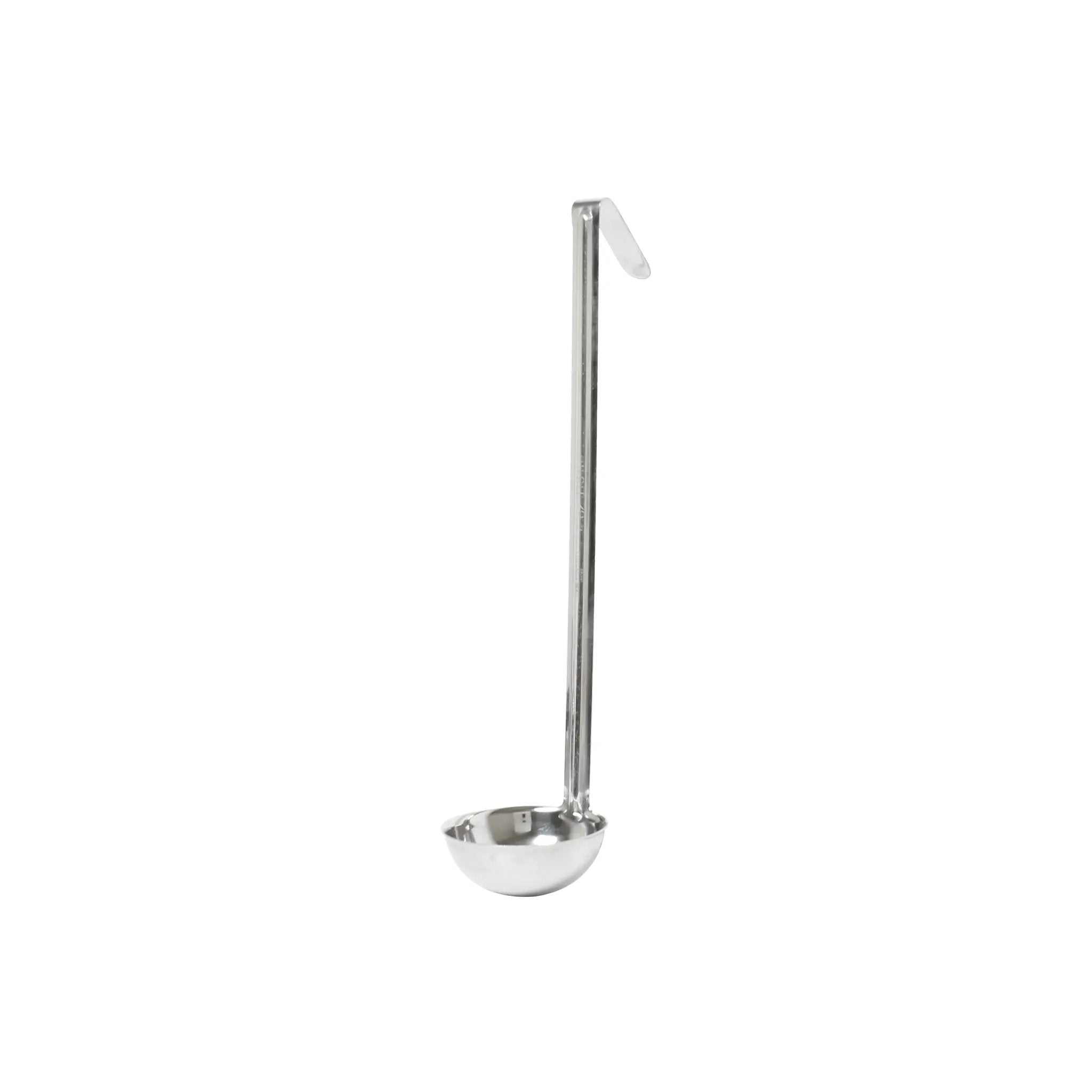 Thunder Group 4 oz, 3-1/4" Diameter x 1-1/2" Height Ladle Bowl size, 11-7/8" Length x 3/4" width Handle and 2-3/4" Length x 3/4" width bended tip can be easily Stored on Pot rim or hung on rack, Stainless Steel Ladle, One-Piece Construction by Thunder Group (thunder-group-4-oz-3-1-4-diameter-x-1-1-2-height-ladle-bowl-size-11-7-8-length-x-3-4-width-handle-and-2-3-4-length-x-3-4-width-bended-tip-can-be-easily-stored-on-pot-rim-or-hung-on-rack-stainless-steel-ladle-one-piece-construction)