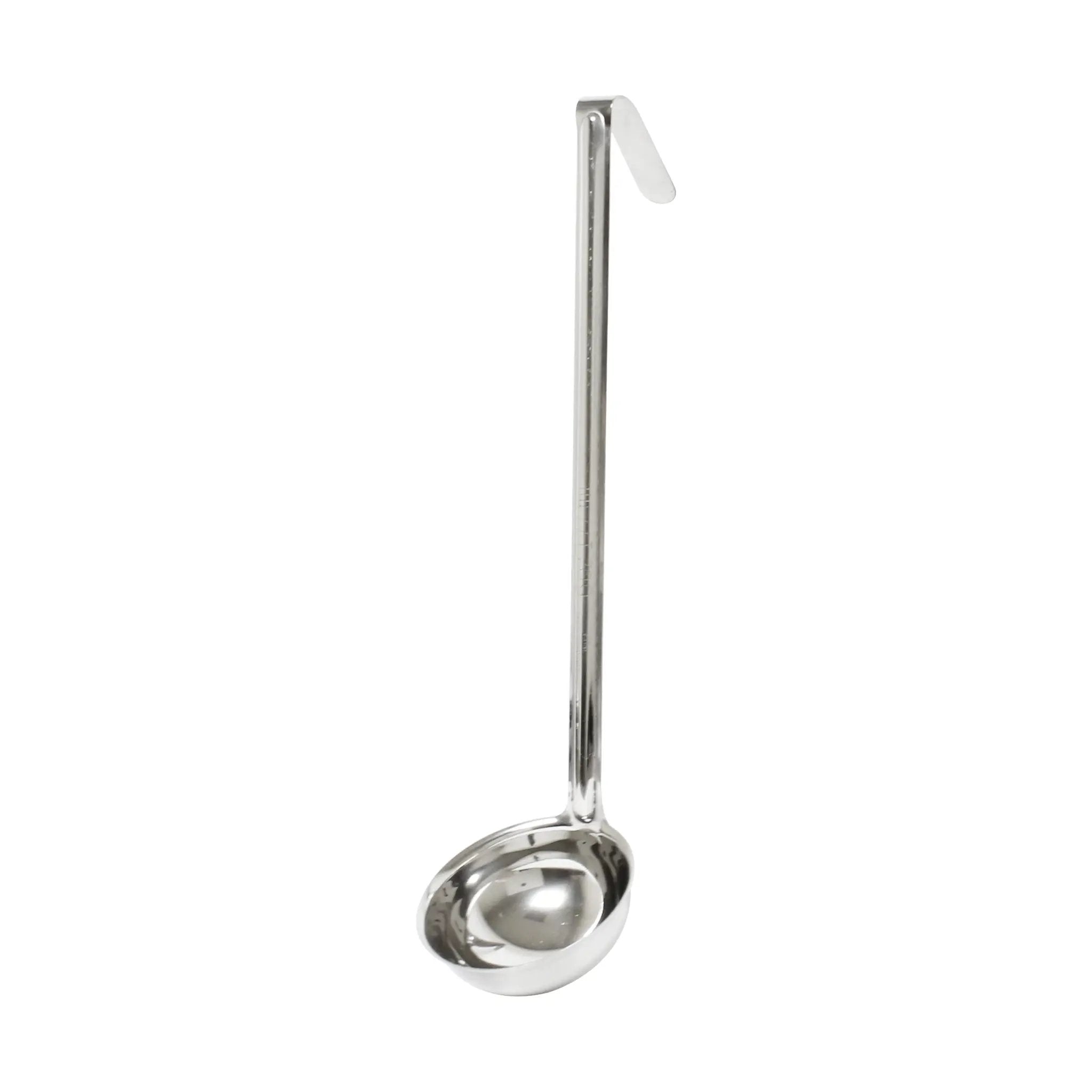 Thunder Group 6 oz, 3-3/4" Diameter x 1-5/8" Height Ladle Bowl size, 11-7/8" Length x 3/4" Width Handle and 2-3/4" Length x 3/4" Width bended tip can be easily Stored on Pot rim or hung on rack, Stainless Steel Ladle, One-Piece Construction by Thunder Group (thunder-group-6-oz-3-3-4-diameter-x-1-5-8-height-ladle-bowl-size-11-7-8-length-x-3-4-width-handle-and-2-3-4-length-x-3-4-width-bended-tip-can-be-easily-stored-on-pot-rim-or-hung-on-rack-stainless-steel-ladle-one-piece-construction)