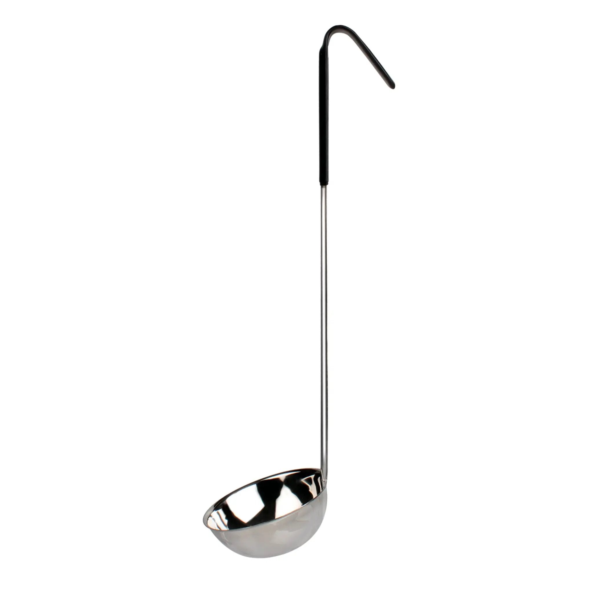 Thunder Group SLOL206 6 oz Black Color-Coded Stainless Steel Ladle