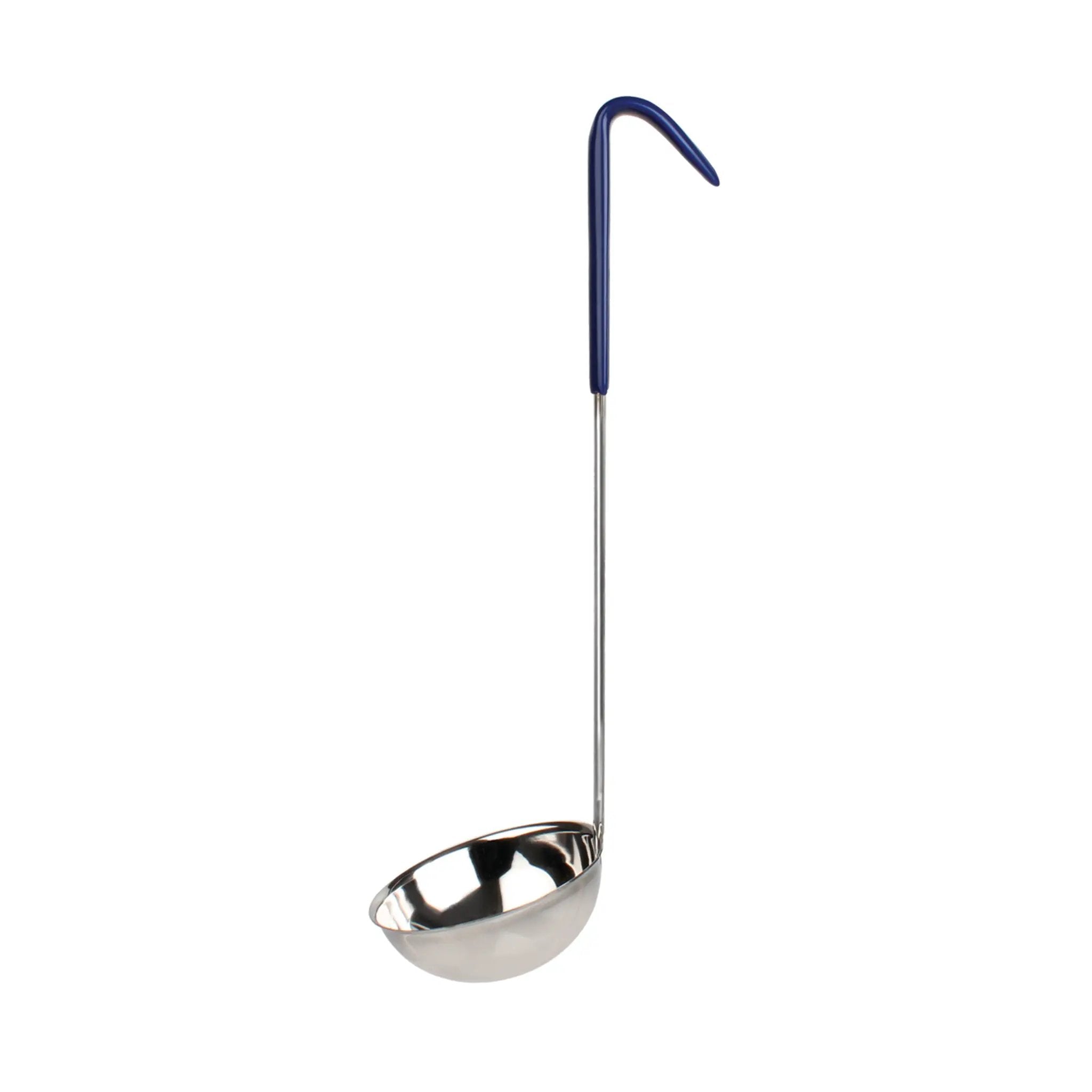 Thunder Group SLOL207 8 oz Blue Color-Coded Stainless Steel Ladle