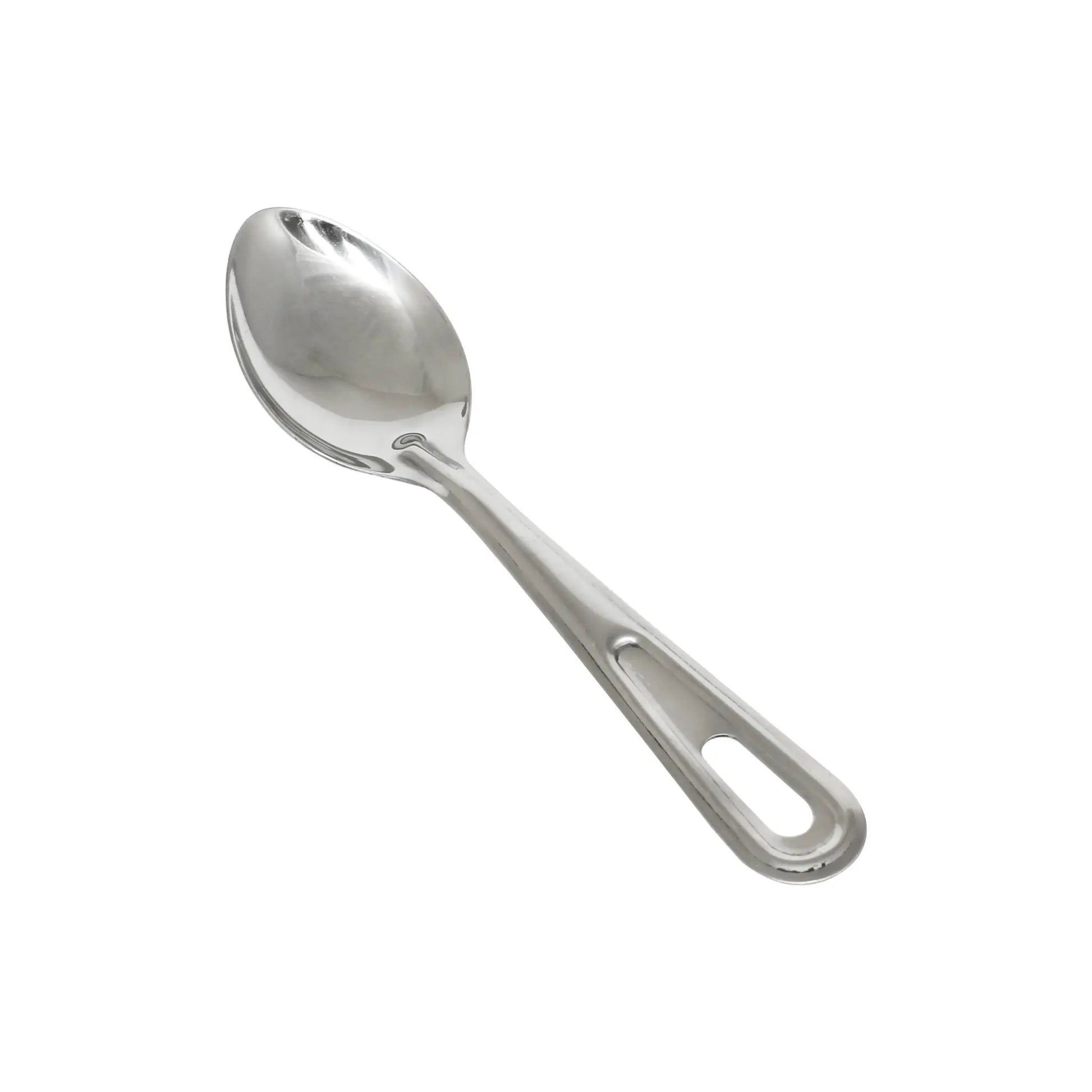 Thunder Group 4-1/8" x 2-5/8", 7-1/4" Handle, Solid Basting Spoon with 1-1/2" x 1/2" Hanging Slot, Stainless Steel, 1.2 mm Thickness, Heavy-Duty by Thunder Group (thunder-group-4-1-8-x-2-5-8-7-1-4-handle-solid-basting-spoon-with-1-1-2-x-1-2-hanging-slot-stainless-steel-1-2-mm-thickness-heavy-duty)