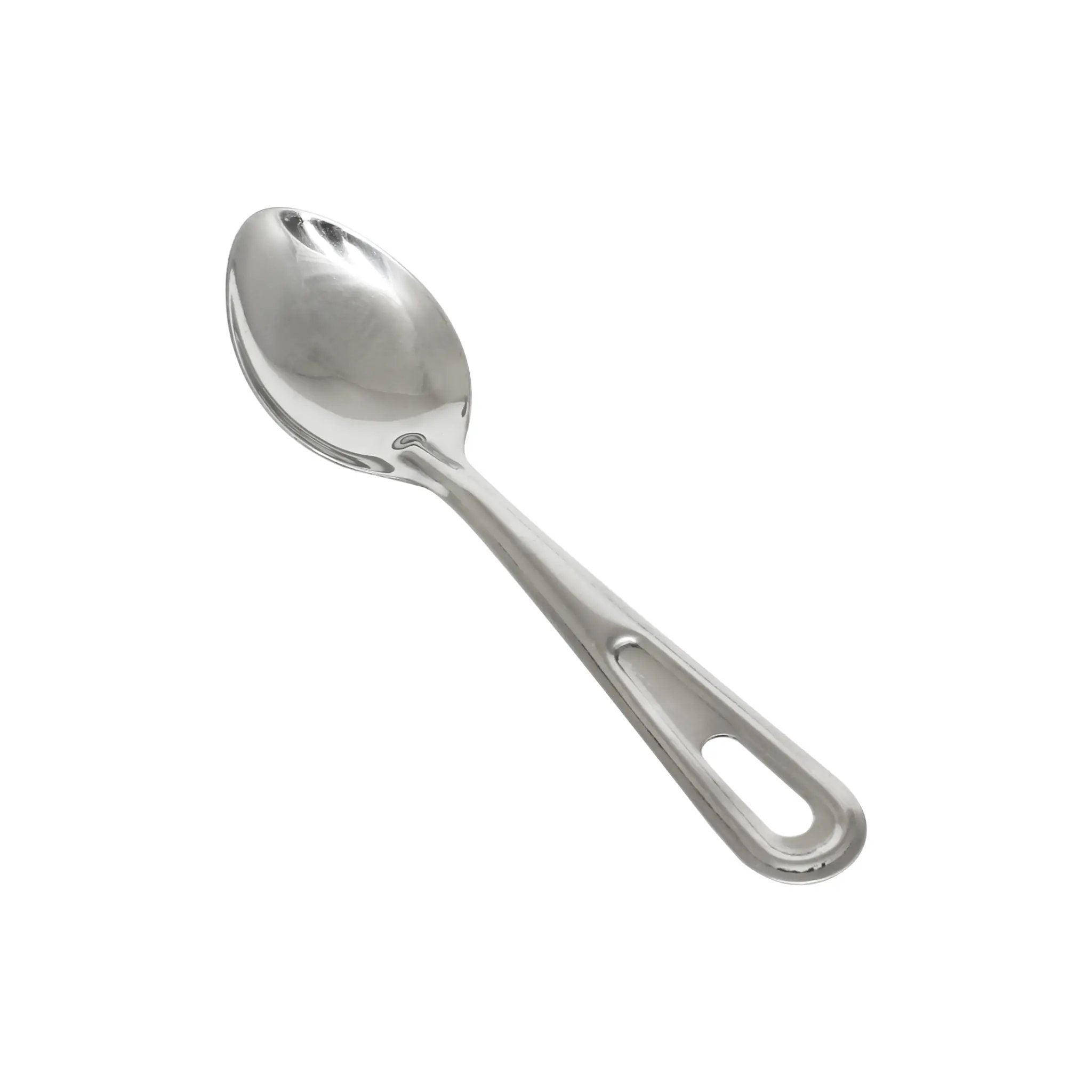 Thunder Group 4-1/8" x 2-5/8", 7-1/4" Handle, Solid Basting Spoon with 1-1/2" x 1/2" Hanging Slot, Stainless Steel, 1.2 mm Thickness, Heavy-Duty by Thunder Group (thunder-group-4-1-8-x-2-5-8-7-1-4-handle-solid-basting-spoon-with-1-1-2-x-1-2-hanging-slot-stainless-steel-1-2-mm-thickness-heavy-duty)