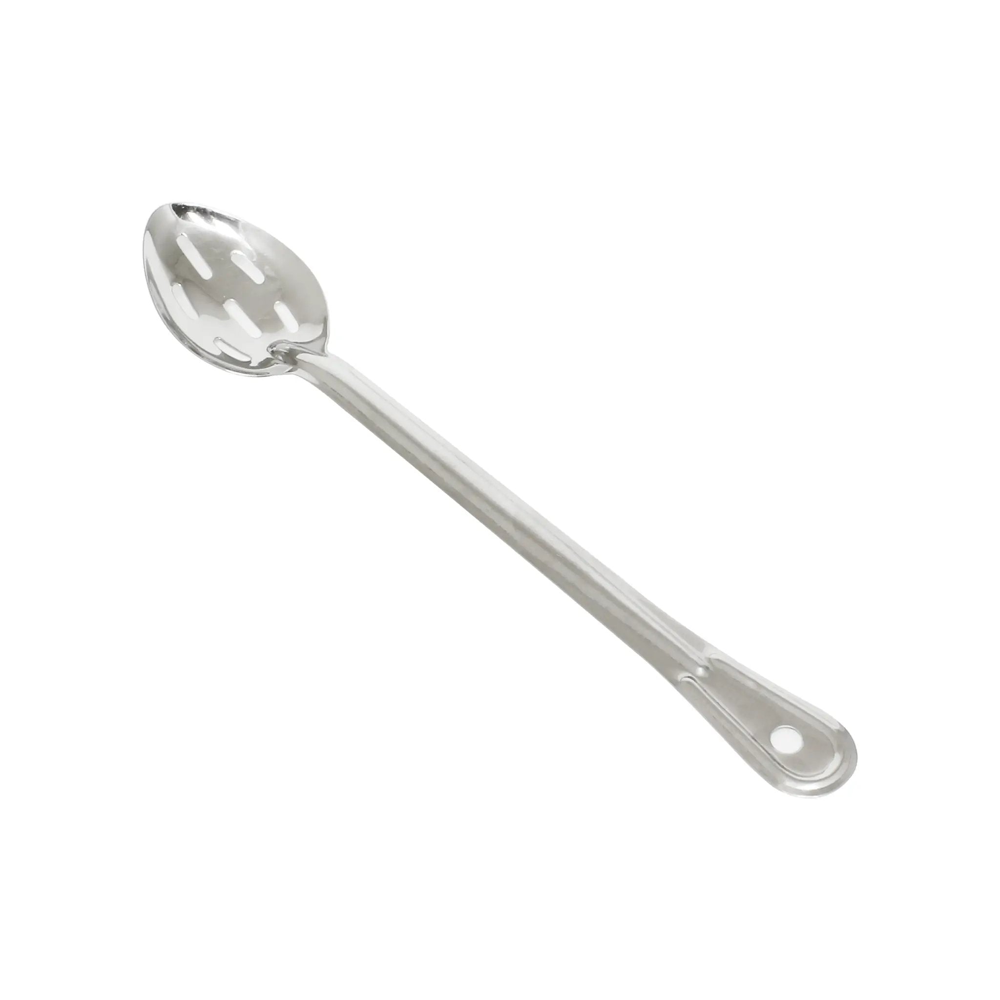 Thunder Group 4-1/8" x 2-5/8", 10-3/4" Handle, Slotted Basting Spoon with 1-1/2" x 1/2" Hanging Slot, Stainless Steel, 1.2 mm Thickness, Slot Sizes: 1" x 1/4", 7/8" x 1/4" & 2/3" x 1/4", Heavy-Duty by Thunder Group (thunder-group-4-1-8-x-2-5-8-10-3-4-handle-slotted-basting-spoon-with-1-1-2-x-1-2-hanging-slot-stainless-steel-1-2-mm-thickness-slot-sizes-1-x-1-4-7-8-x-1-4-2-3-x-1-4-heavy-duty)