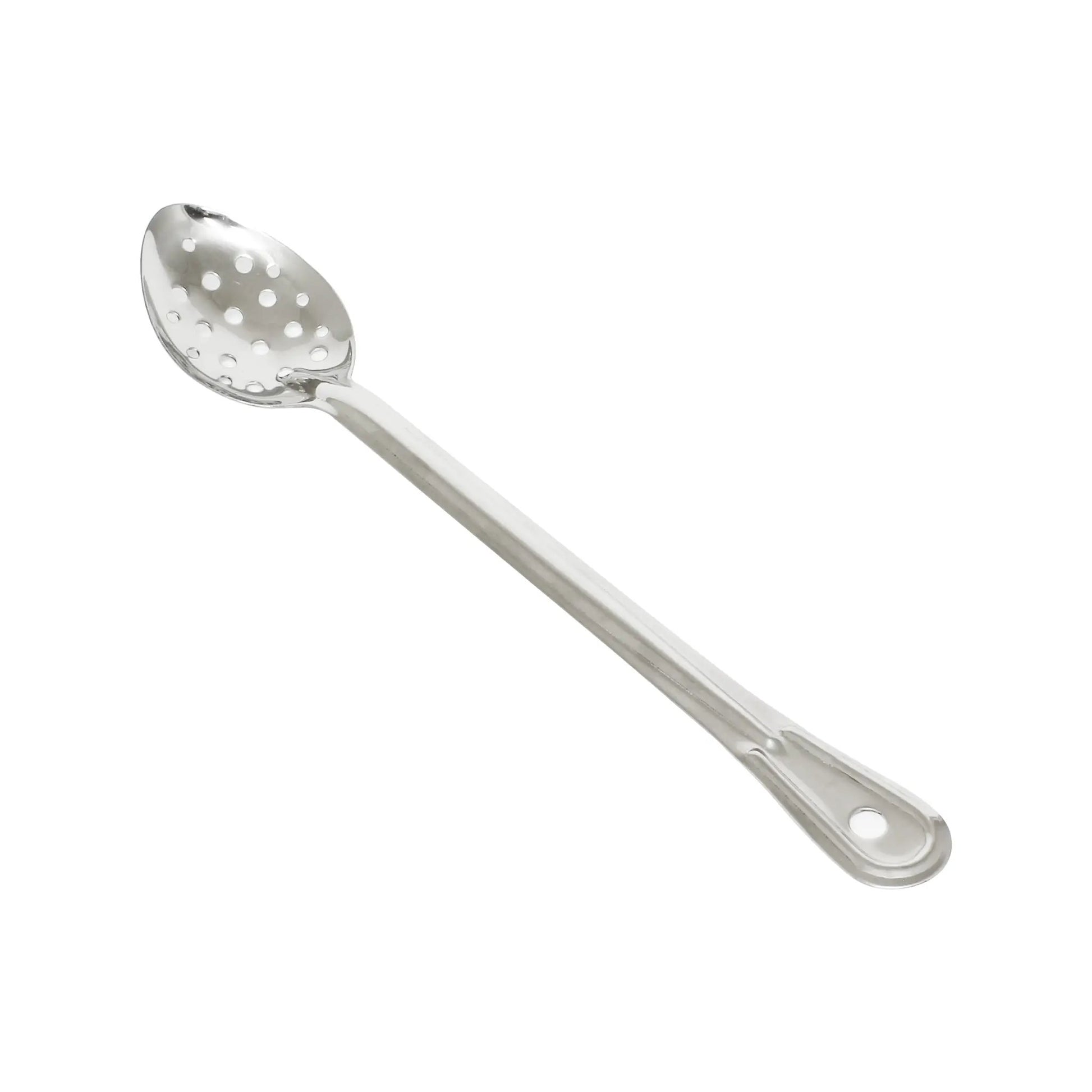 Thunder Group 4-1/8" x 2-5/8", 10-3/4" Handle, Perforated Basting Spoon with 1-1/2" x 1/2" Hanging Slot, Stainless Steel, 1.2 mm Thickness, Perforated Hole Sizes: 1/4" Diameter x 1/8" Diameter, Heavy-Duty by Thunder Group (thunder-group-4-1-8-x-2-5-8-10-3-4-handle-perforated-basting-spoon-with-1-1-2-x-1-2-hanging-slot-stainless-steel-1-2-mm-thickness-perforated-hole-sizes-1-4-diameter-x-1-8-diameter-heavy-duty)
