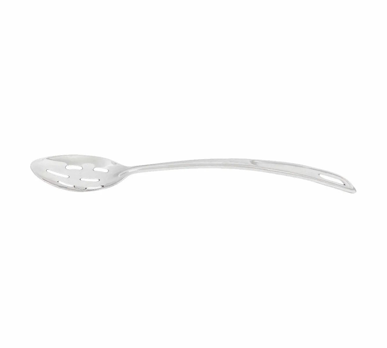 Thunder Group 4" x 2-3/4", 9" Handle, Slotted Curved Basting Spoon with 1-1/2" x 1/2" Hanging Slot, Stainless Steel, 18 Gauge, 1.2 mm Thickness, Slot Sizes: 1" x 1/4", 7/8" x 1/4" & 2/3" x 1/4", Heavy-Duty by Thunder Group (thunder-group-4-x-2-3-4-9-handle-slotted-curved-basting-spoon-with-1-1-2-x-1-2-hanging-slot-stainless-steel-18-gauge-1-2-mm-thickness-slot-sizes-1-x-1-4-7-8-x-1-4-2-3-x-1-4-heavy-duty)