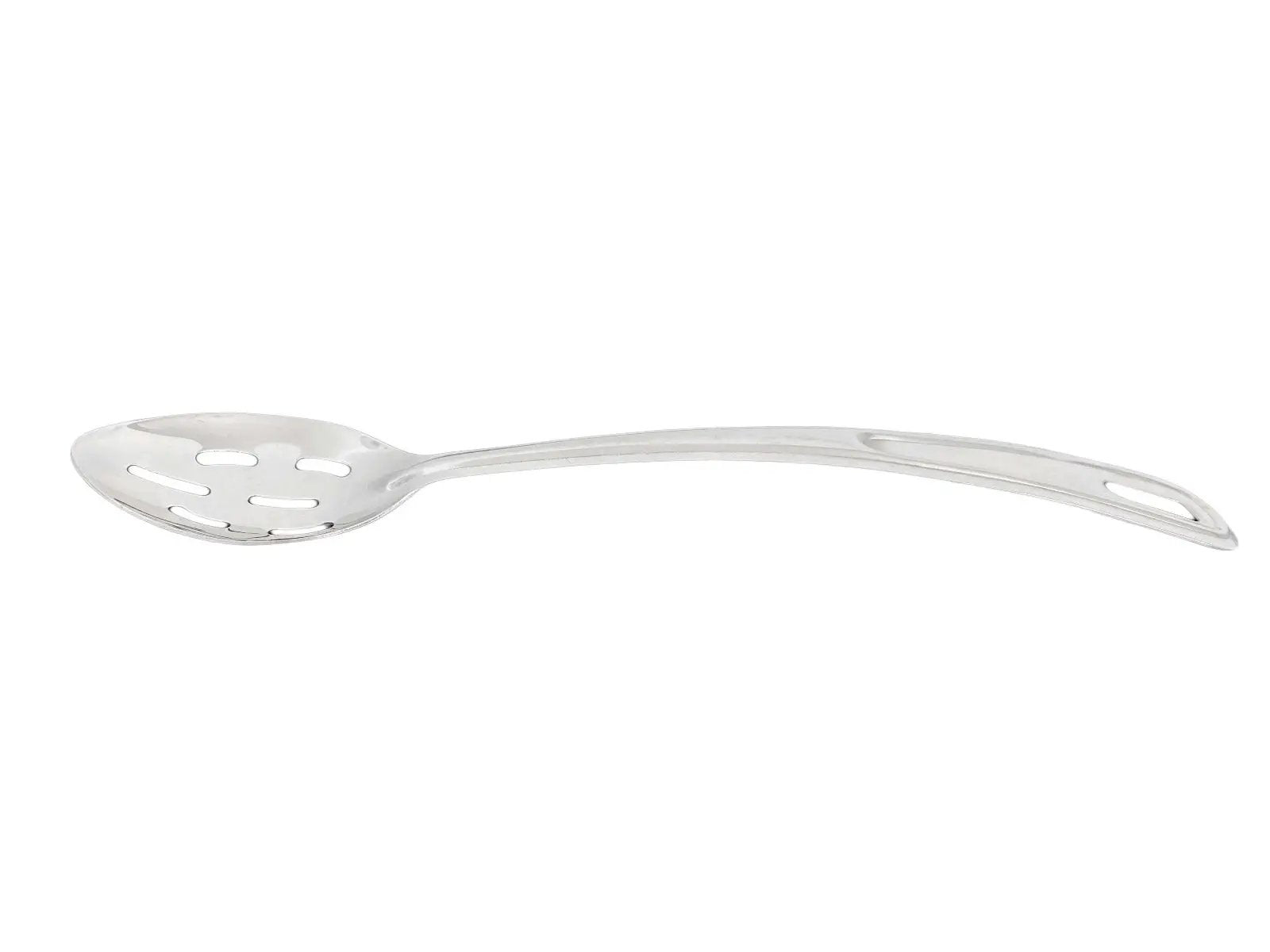 Thunder Group 4" x 2-3/4", 10-1/2" Handle, Slotted Curved Basting Spoon with 1-1/2" x 1/2" Hanging Slot, Stainless Steel, 18 Gauge, 1.2 mm Thickness, Slot Sizes: 1" x 1/4", 7/8" x 1/4" & 2/3" x 1/4", Heavy-Duty by Thunder Group (thunder-group-4-x-2-3-4-10-1-2-handle-slotted-curved-basting-spoon-with-1-1-2-x-1-2-hanging-slot-stainless-steel-18-gauge-1-2-mm-thickness-slot-sizes-1-x-1-4-7-8-x-1-4-2-3-x-1-4-heavy-duty)